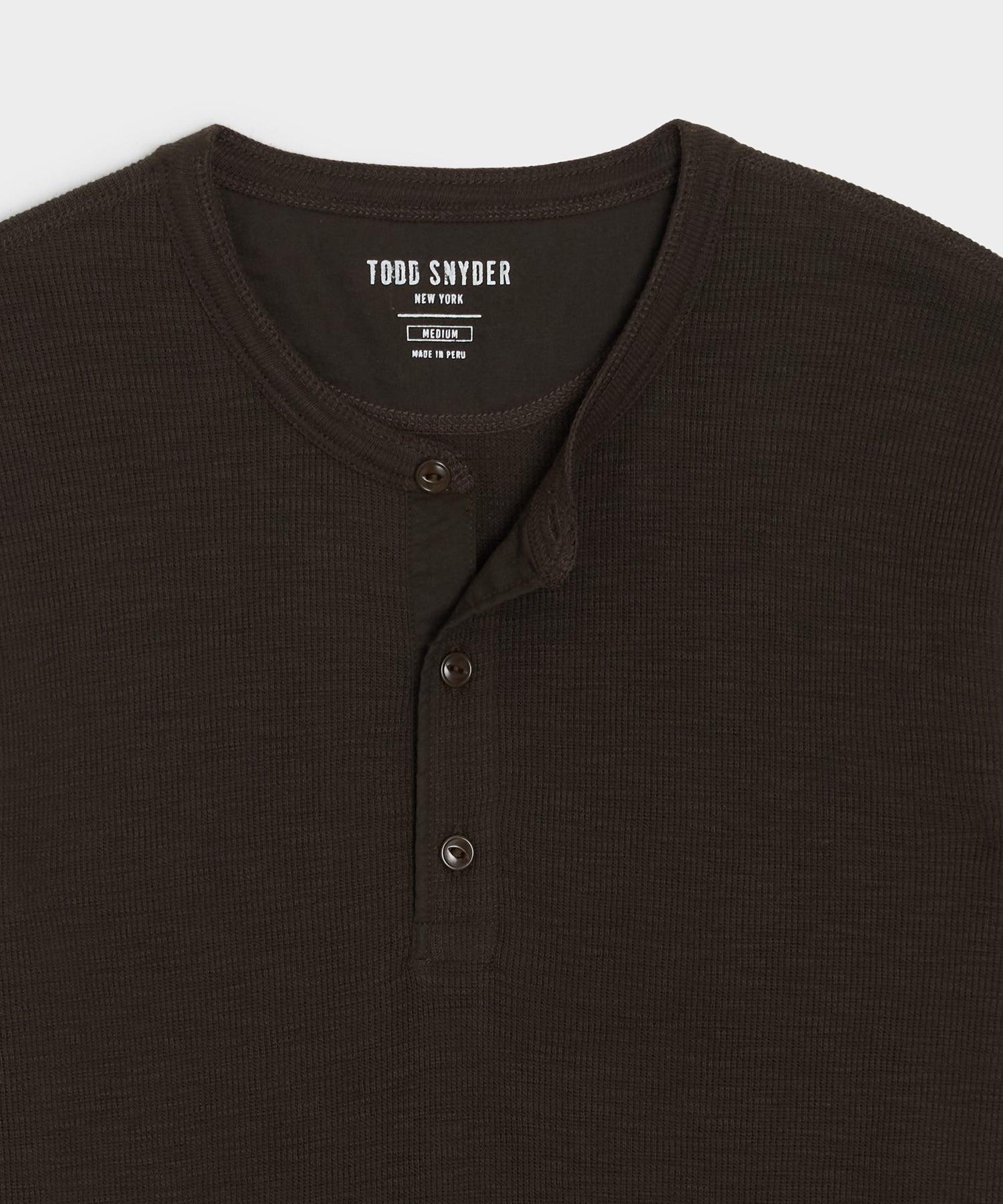 Lightweight Mini Waffle Henley Product Image
