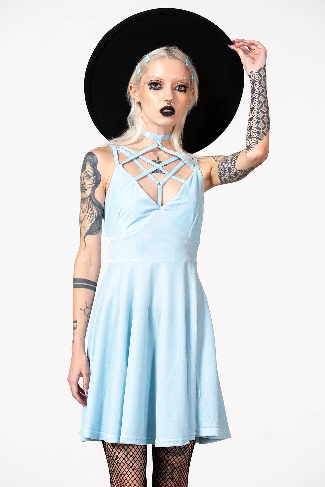 Magica Skater Dress [PASTEL BLUE] - Resurrect Female Product Image