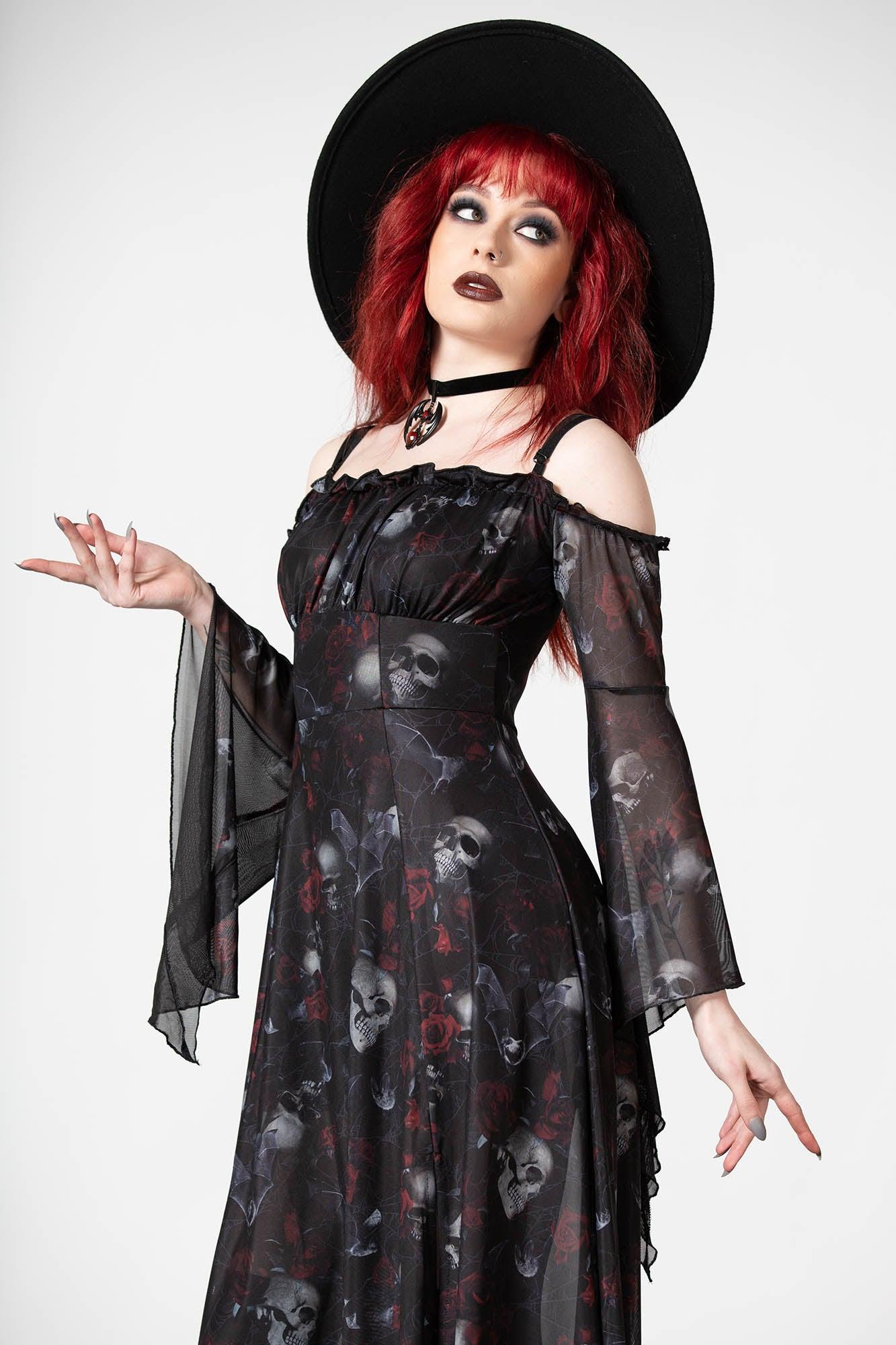 Mystic Meadow Mesh Maxi Dress Female Product Image