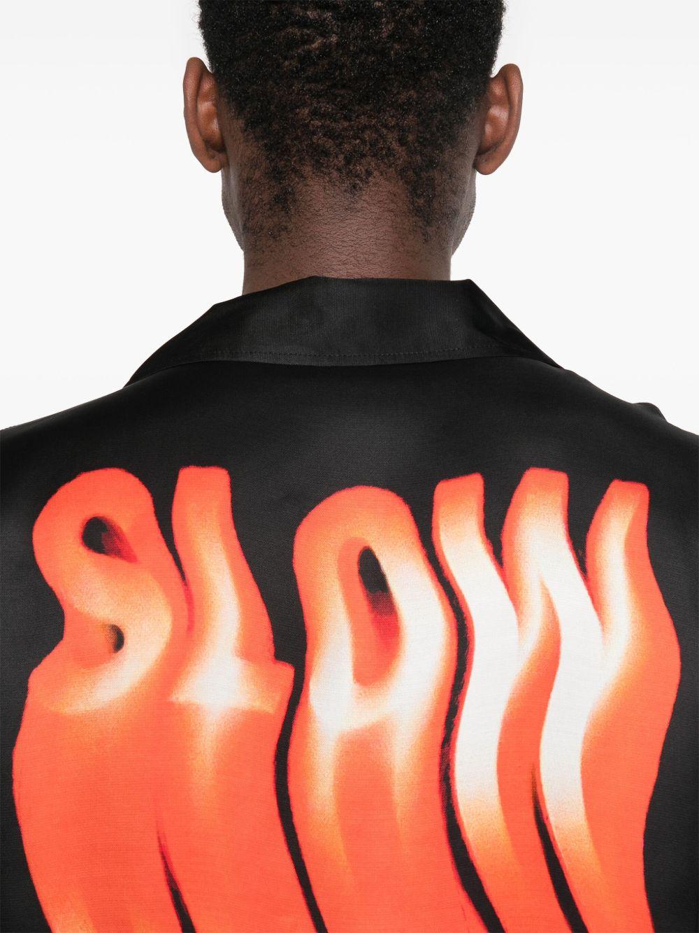 slogan-print shirt Product Image