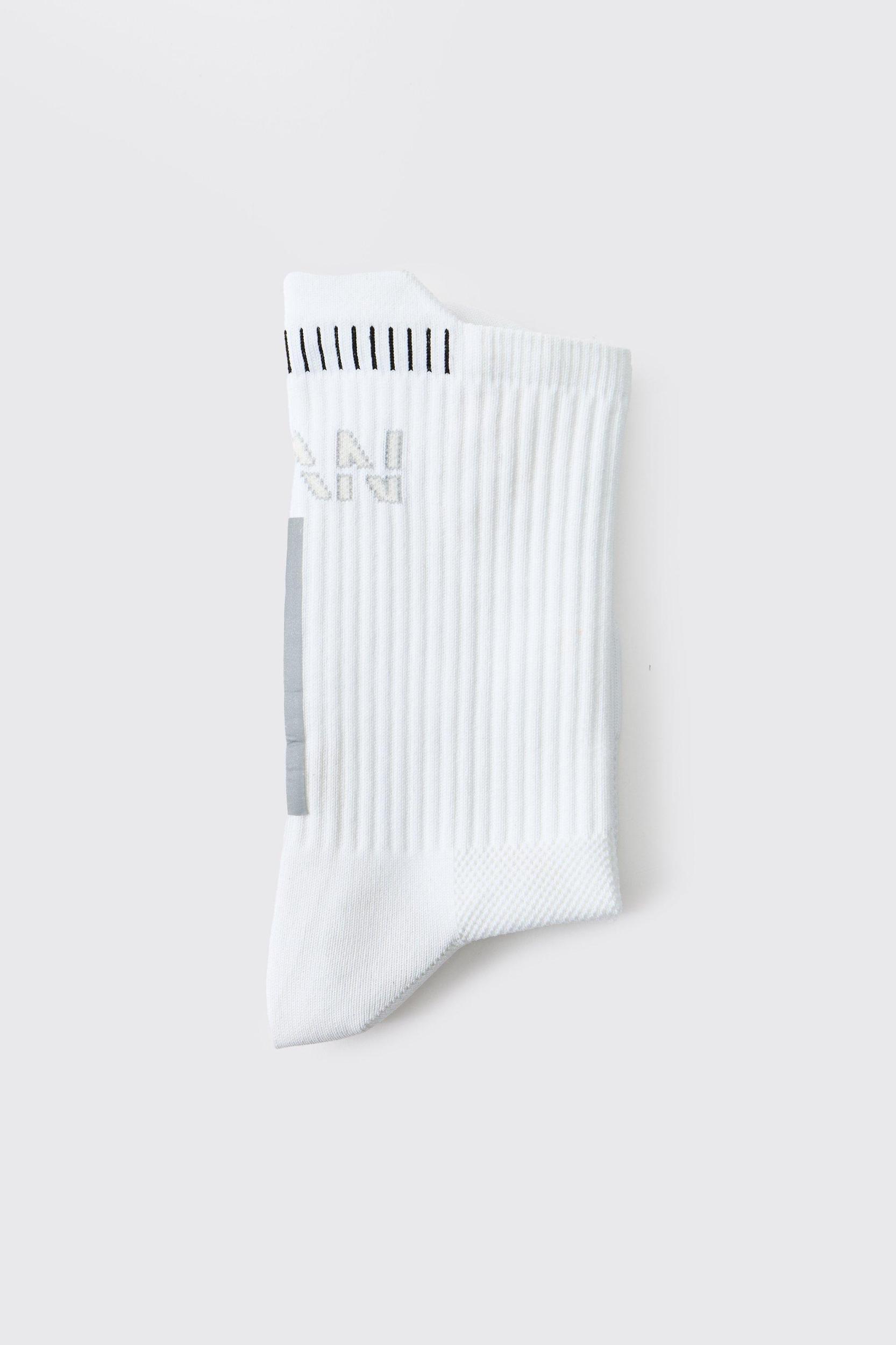 Man Active Reflective Running Crew Socks 2Pack | boohooMAN USA Product Image