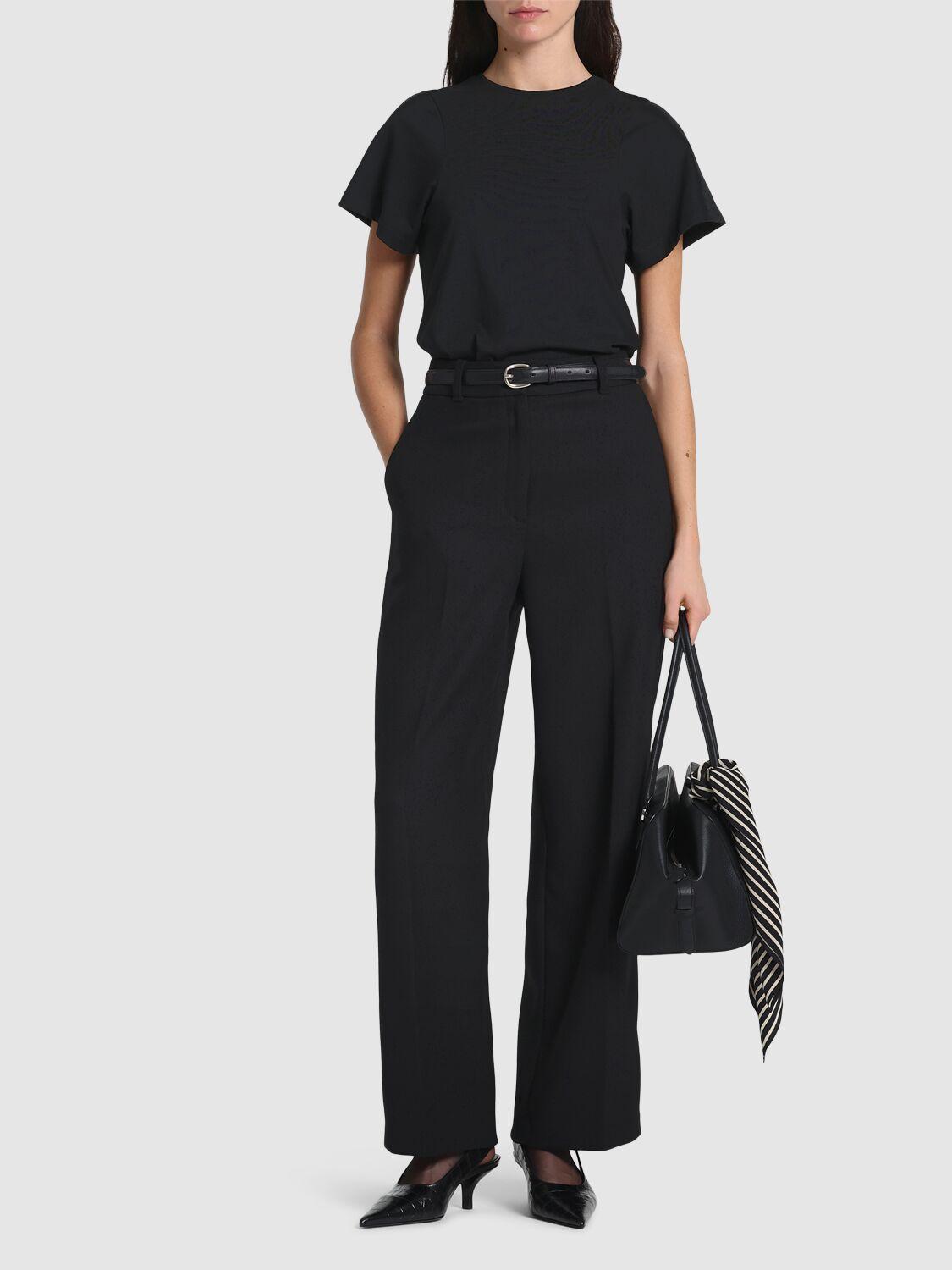 Merino Wool Crew Neck T-Shirt | Rustic Red Product Image