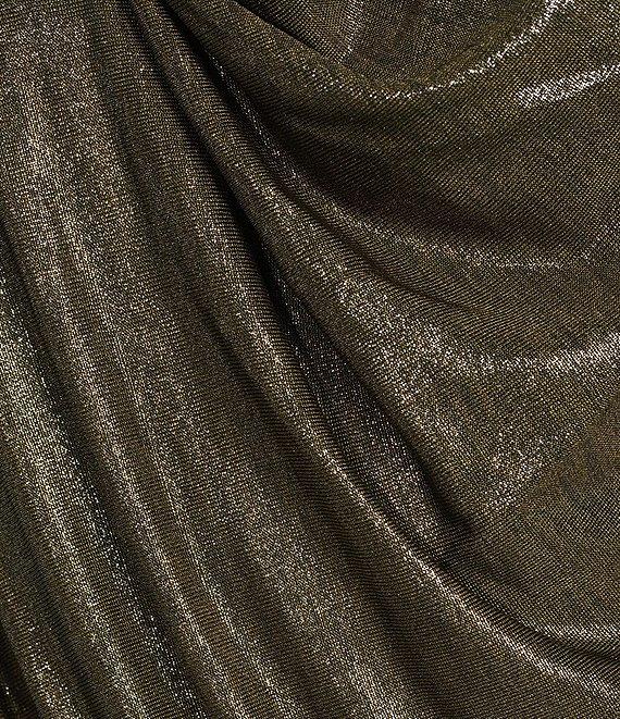 DKNY by Donna Karan Heather Foil Cowl Neck Long Sleeve Top Product Image