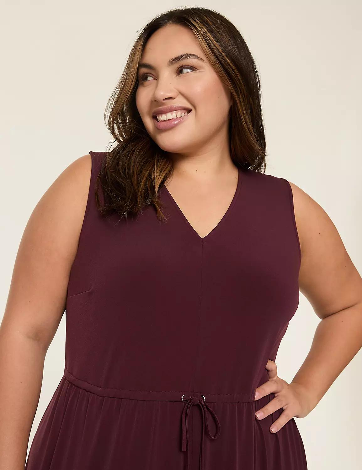 Swing Tie-Waist Jersey Maxi Dress Product Image