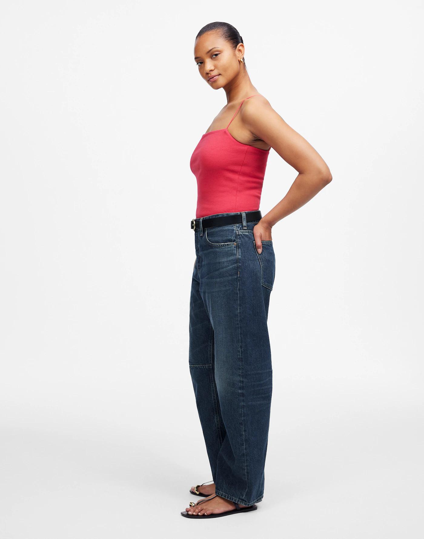 The Curvy Darted Barrel-Leg Jean Product Image