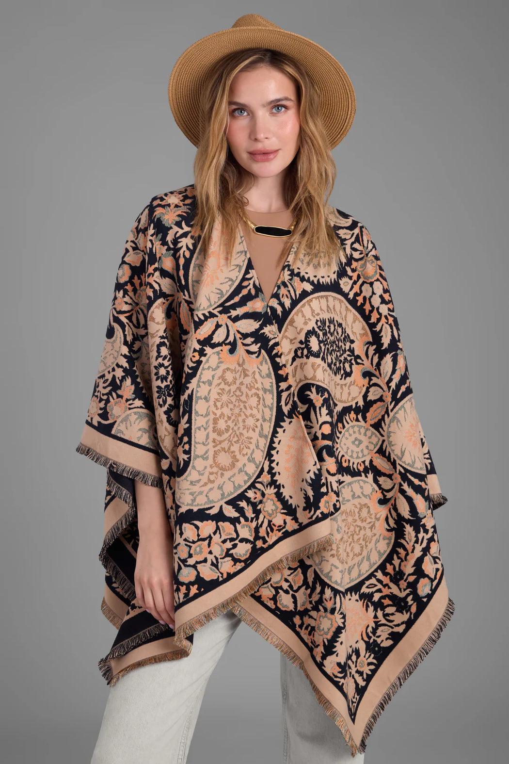 Paisley Reversible Ruana Product Image