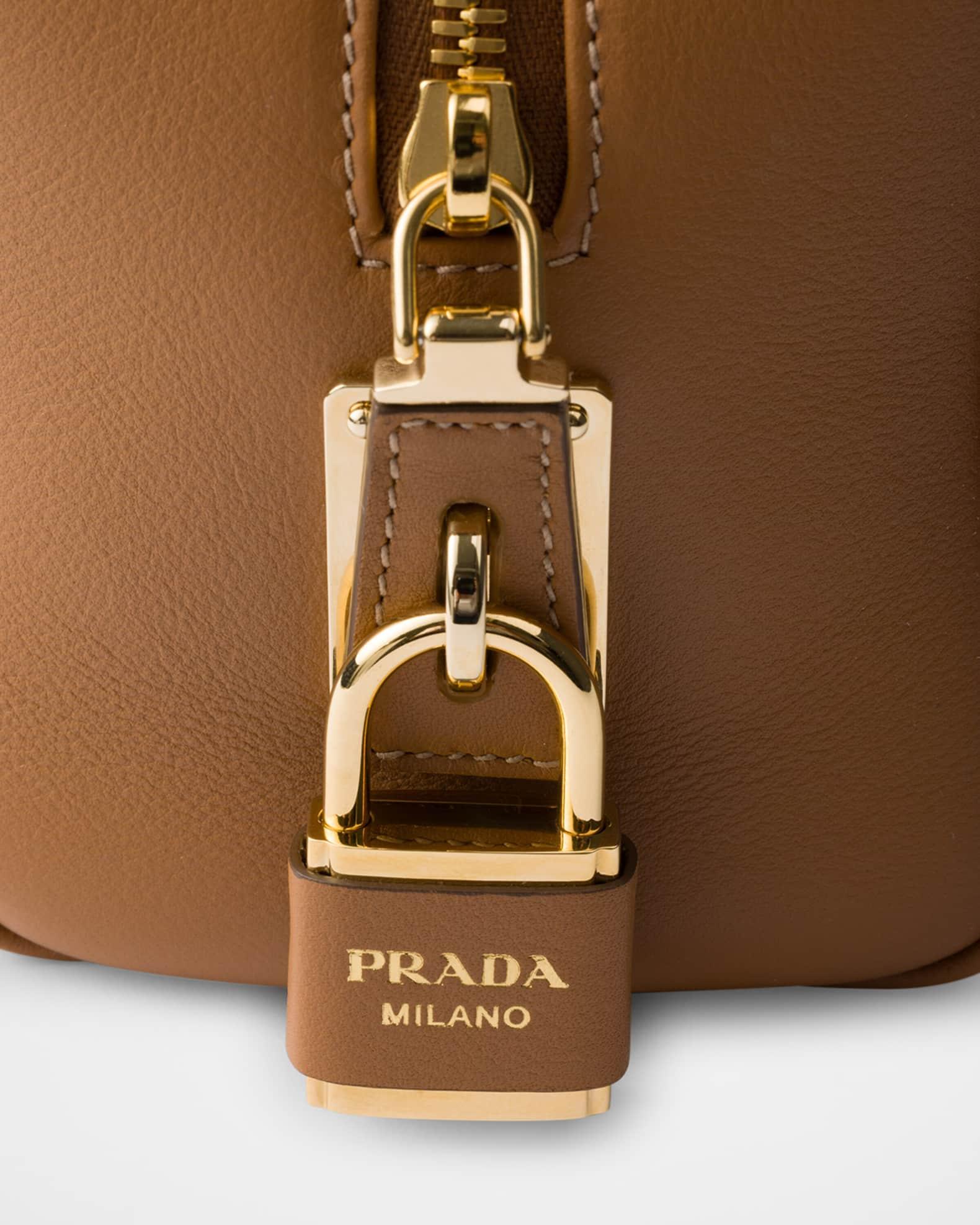 Medium Leather Top-Handle Bag with Padlock Product Image
