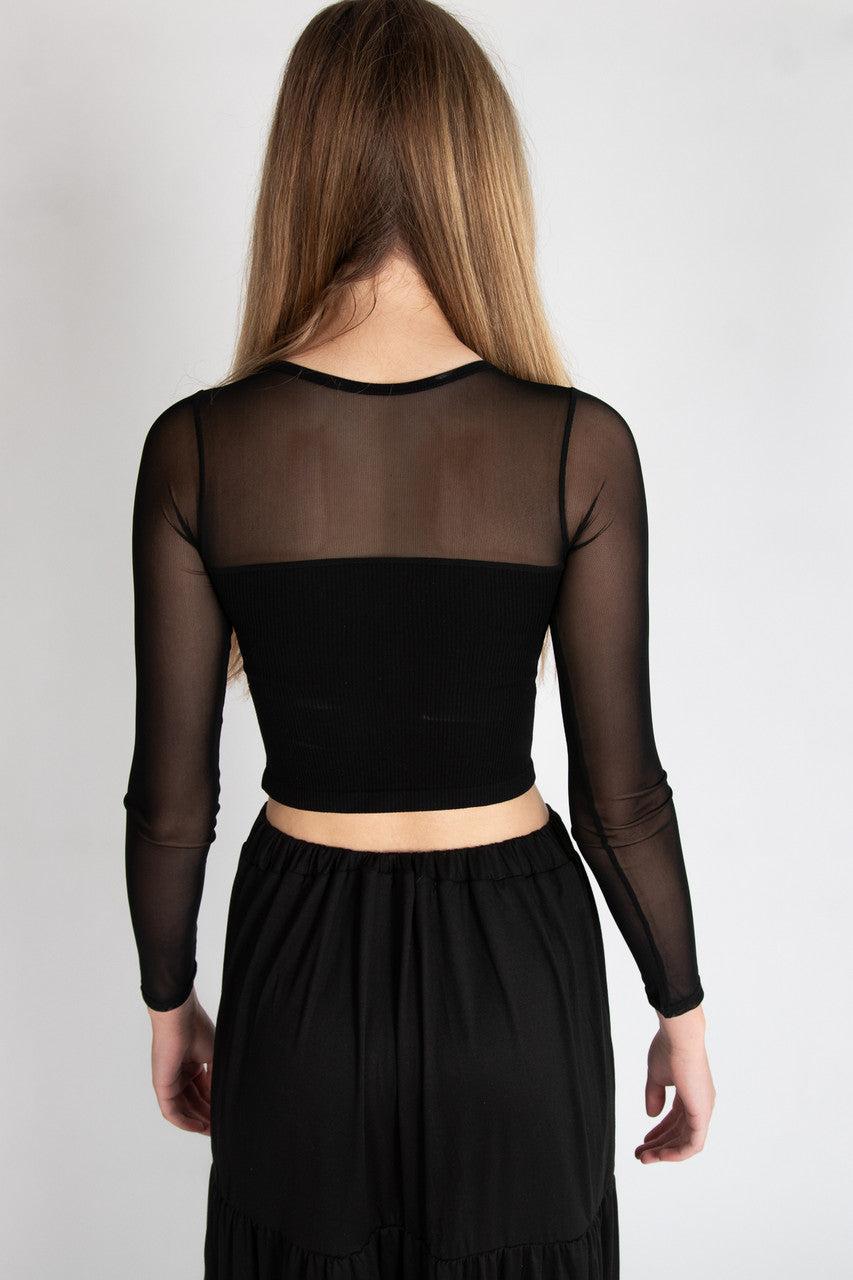 Illusion Mesh Seamless Top Product Image