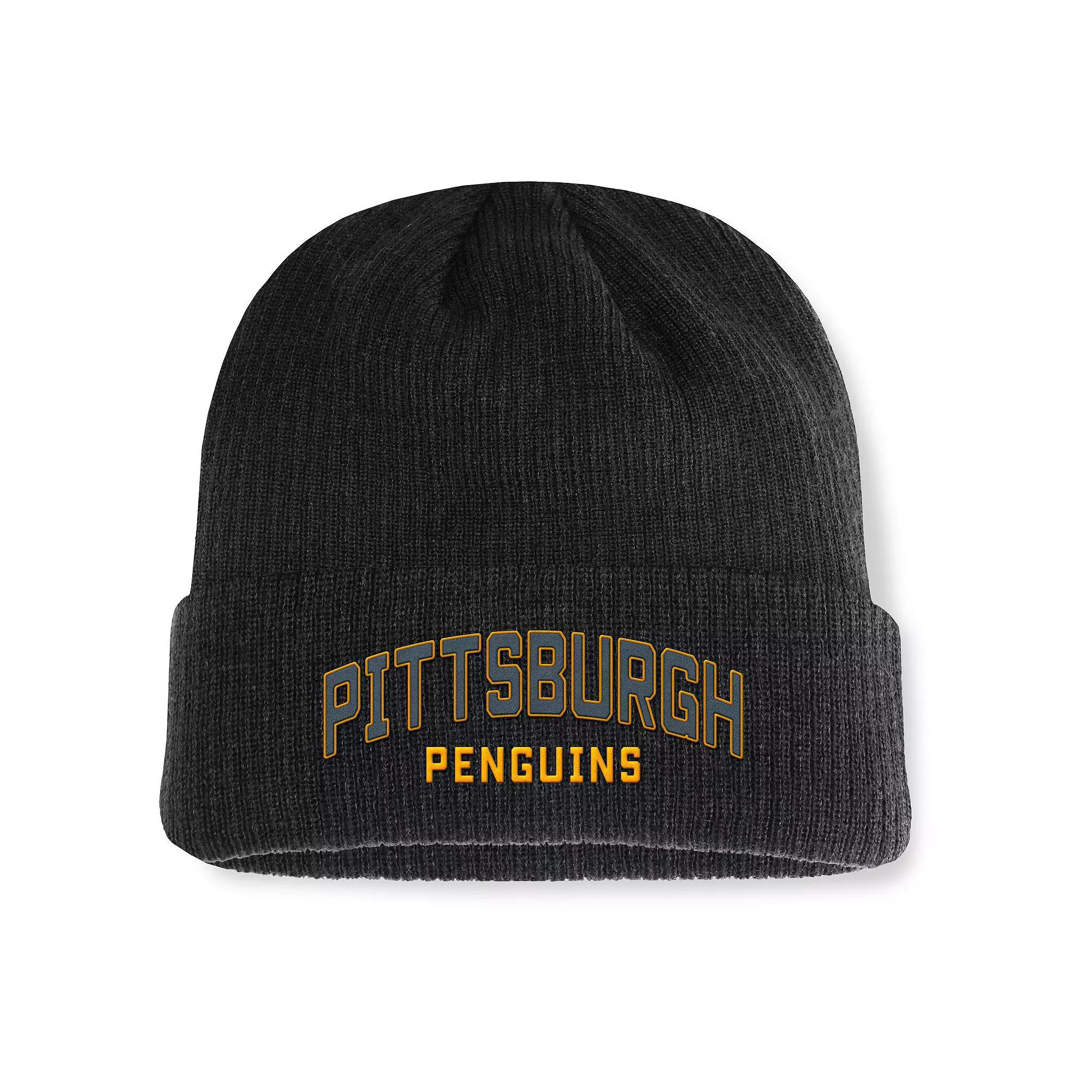 Men's Fanatics Black Pittsburgh Penguins Andee Cuffed Beanie Product Image