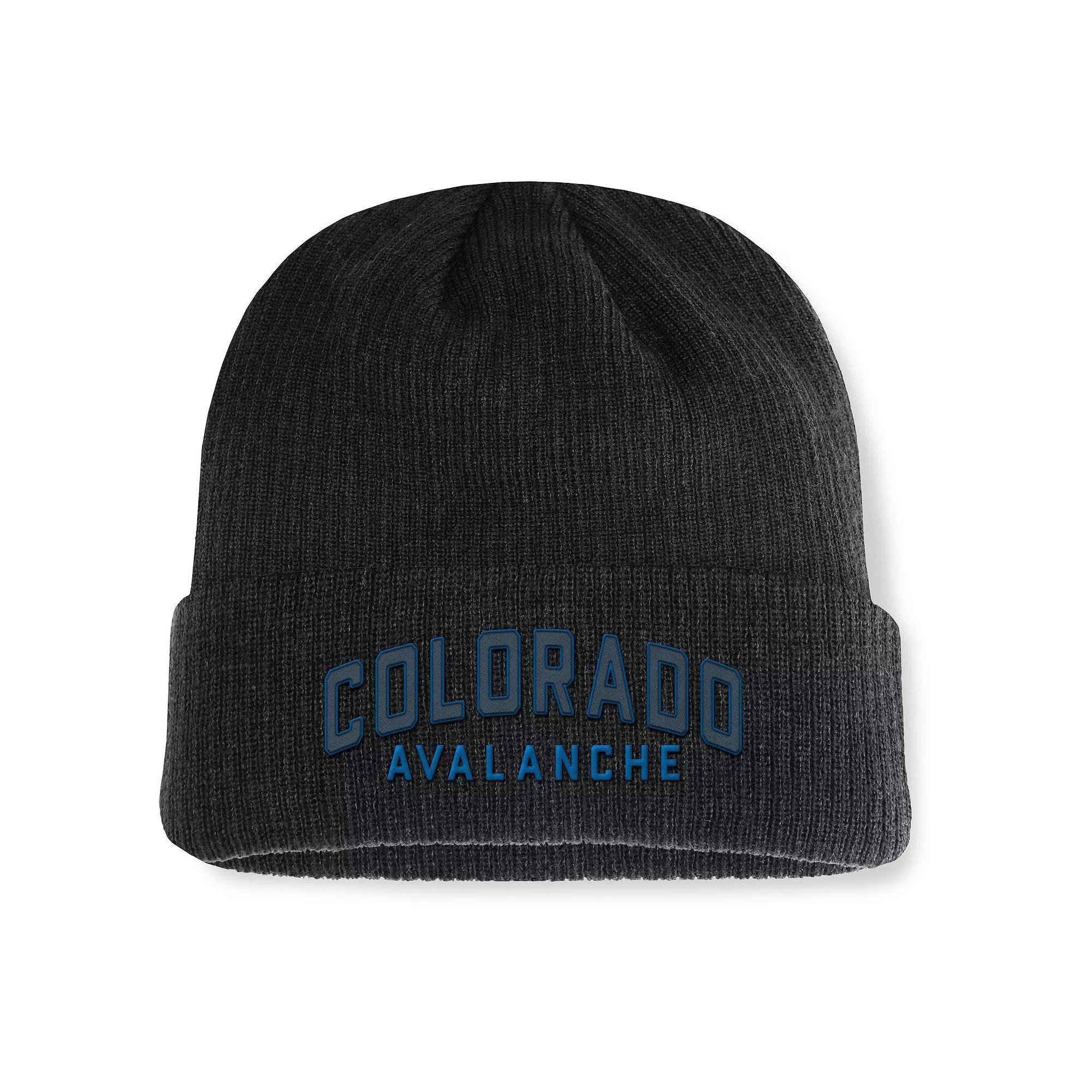 Men's Fanatics Black Colorado Avalanche Andee Cuffed Beanie Product Image