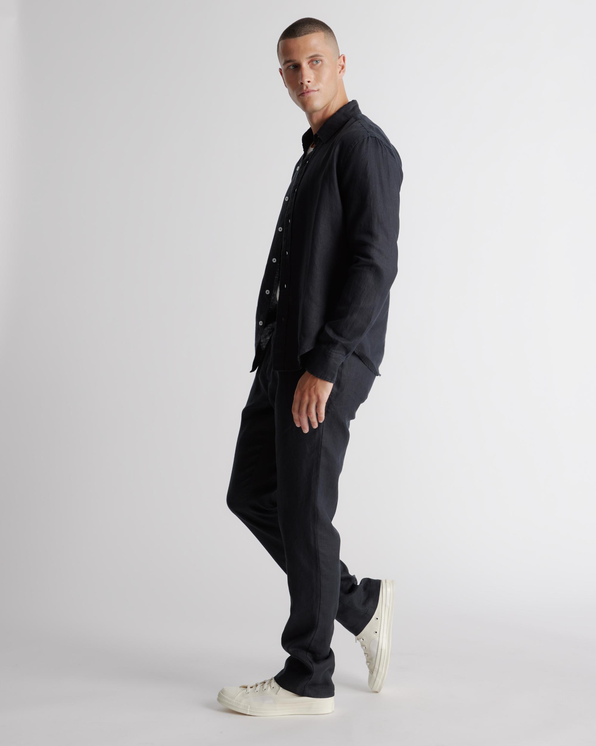 Quince | Men's 100% European Linen Relaxed Long Sleeve Shirt Size XL Product Image