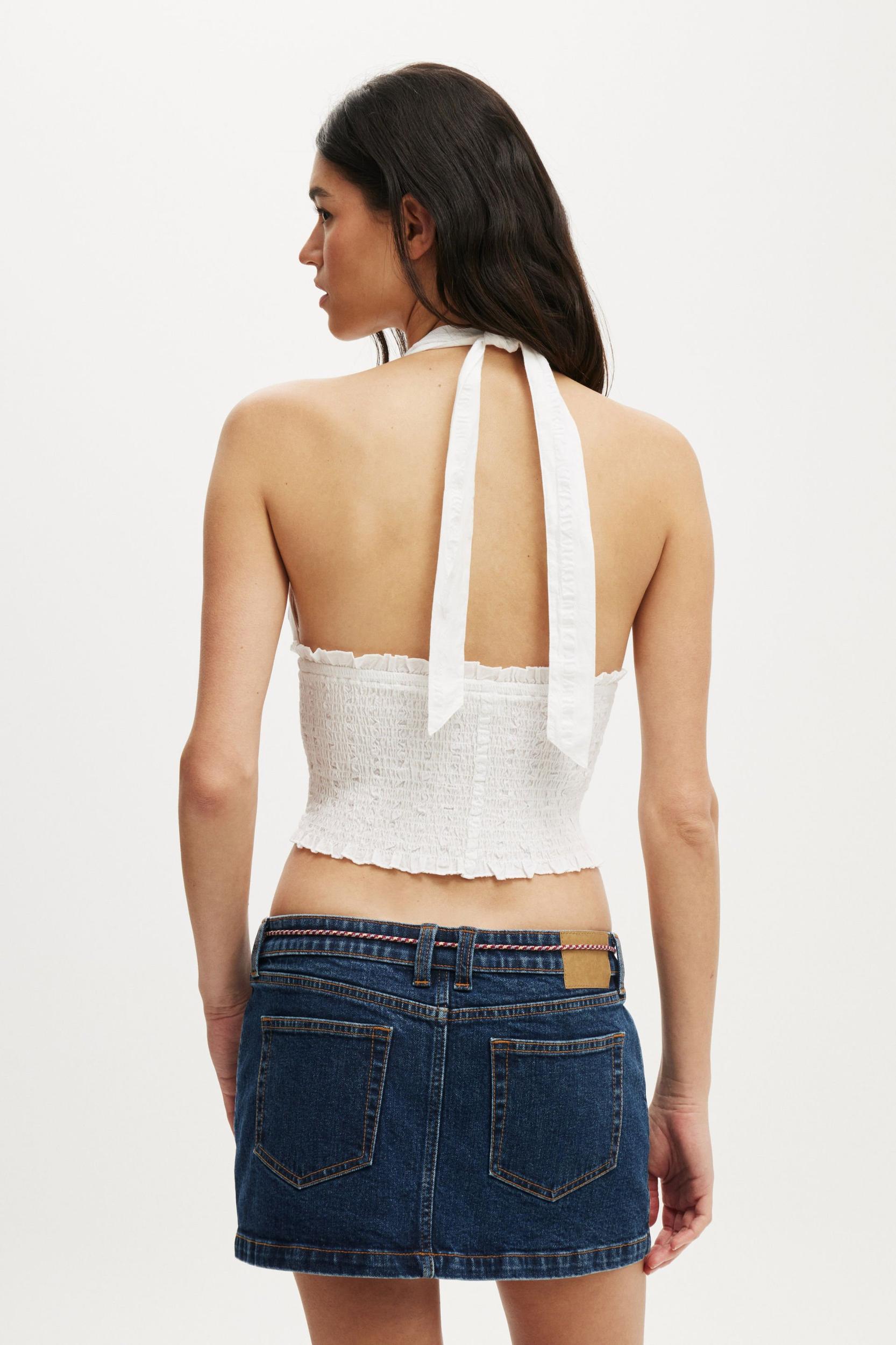 Alina Shirred Halter Top Product Image