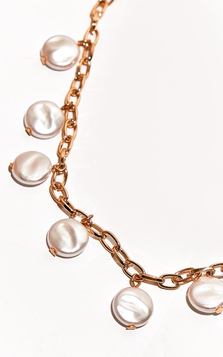 Gold Pearl Chain Choker Product Image