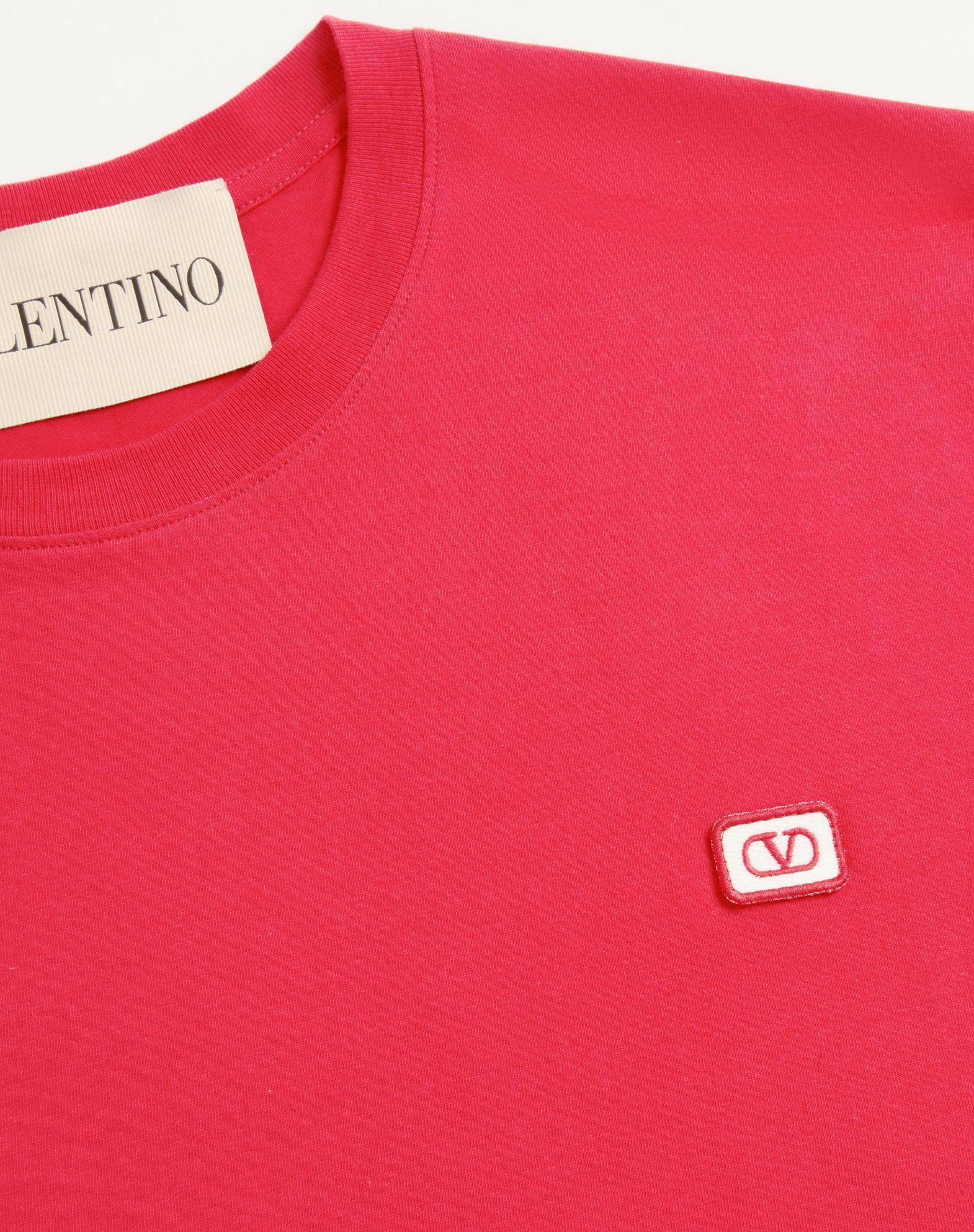 Cotton T-Shirt With Vlogo Patch Product Image