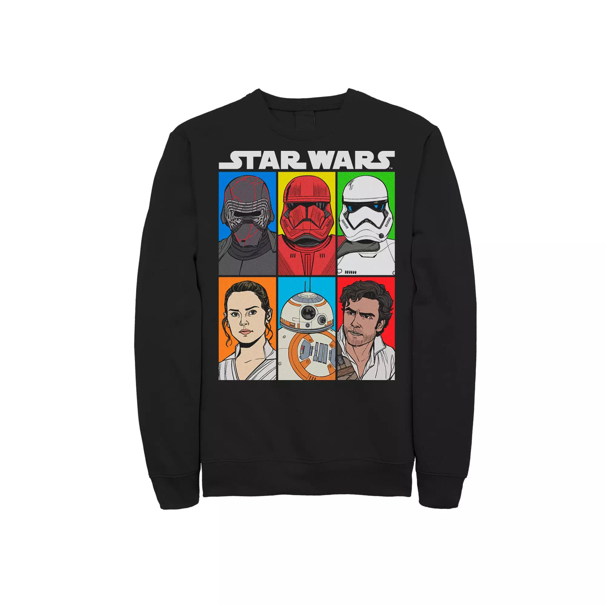 Men's Star Wars The Rise of Skywalker Character Grid Fleece Graphic Top,  Product Image