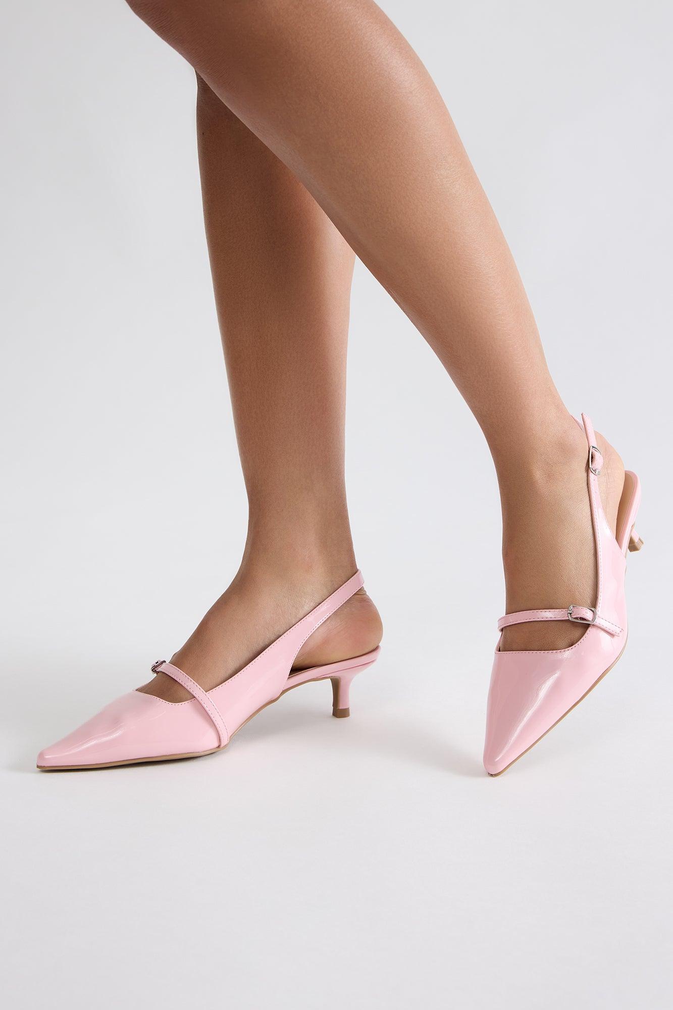 Aura Kitten Heel Pumps - Pink Product Image