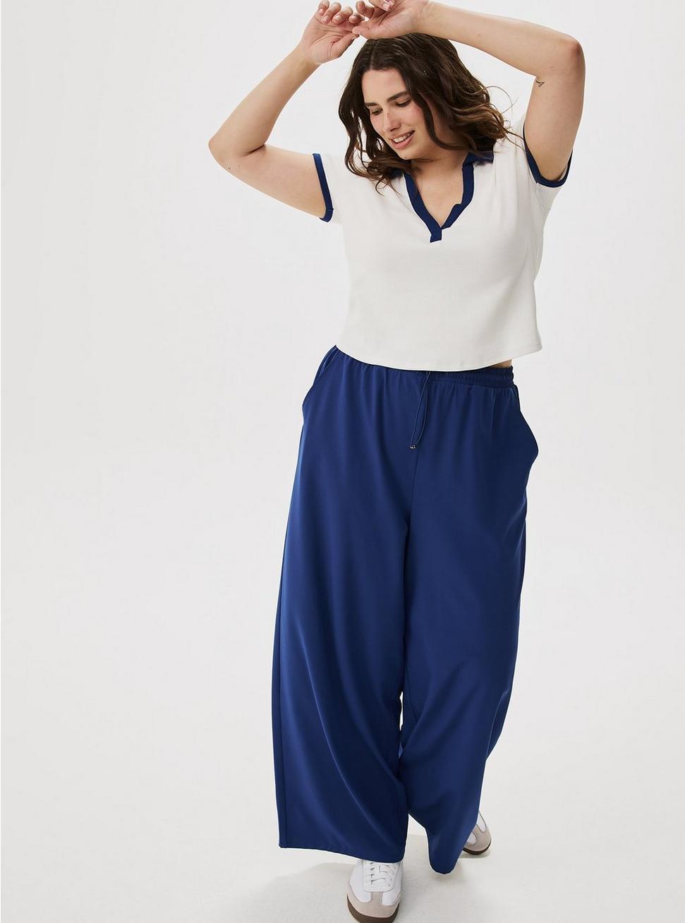 Stretch Woven Wide-Leg Active Pant Product Image