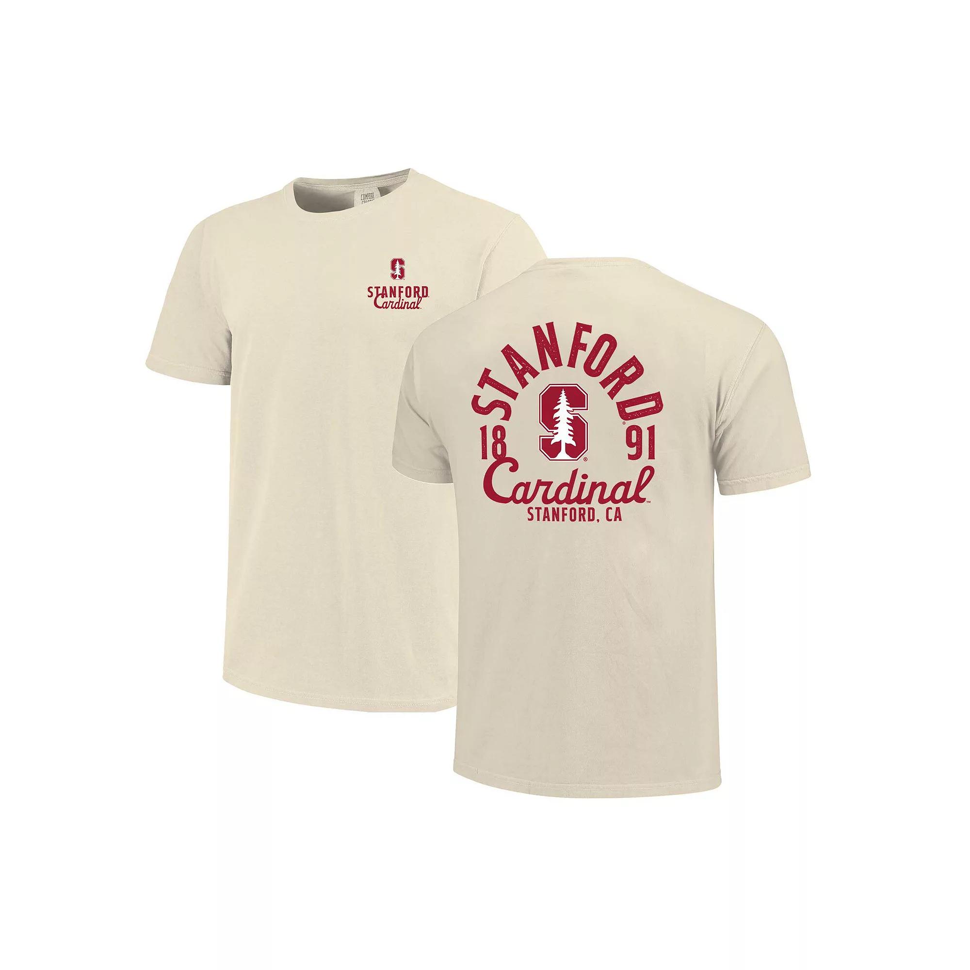 Men's Cream Stanford Cardinal Comfort Colors Mascot Overlay T-Shirt, Size: 2XL, Beige Product Image