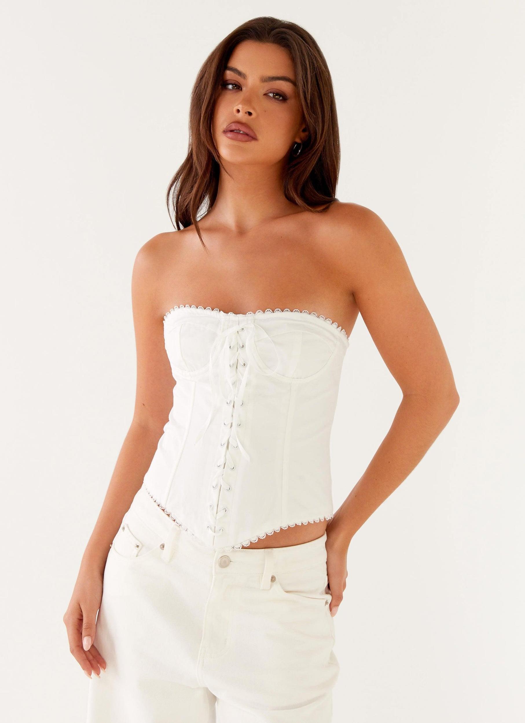 Tory Bustier Top - Ivory Product Image