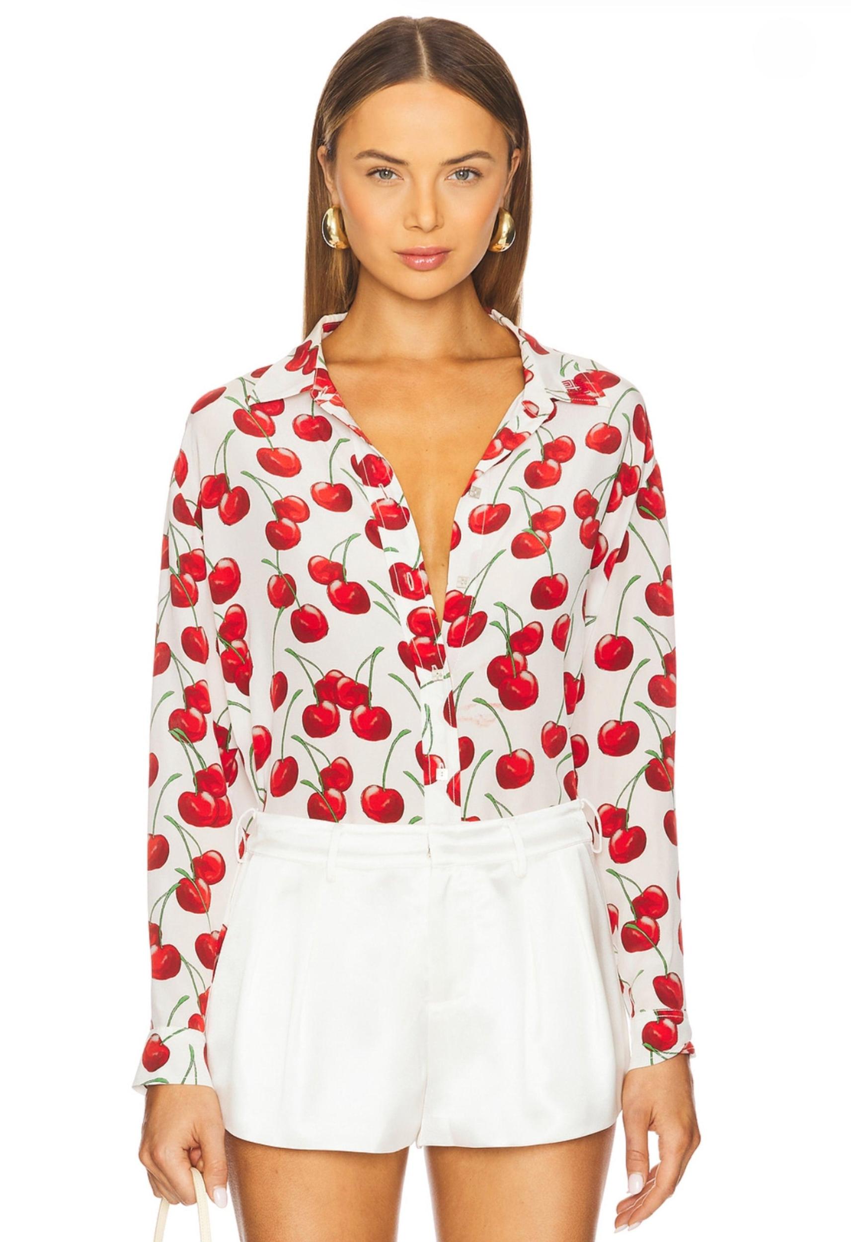 White Cherry Shirt Product Image