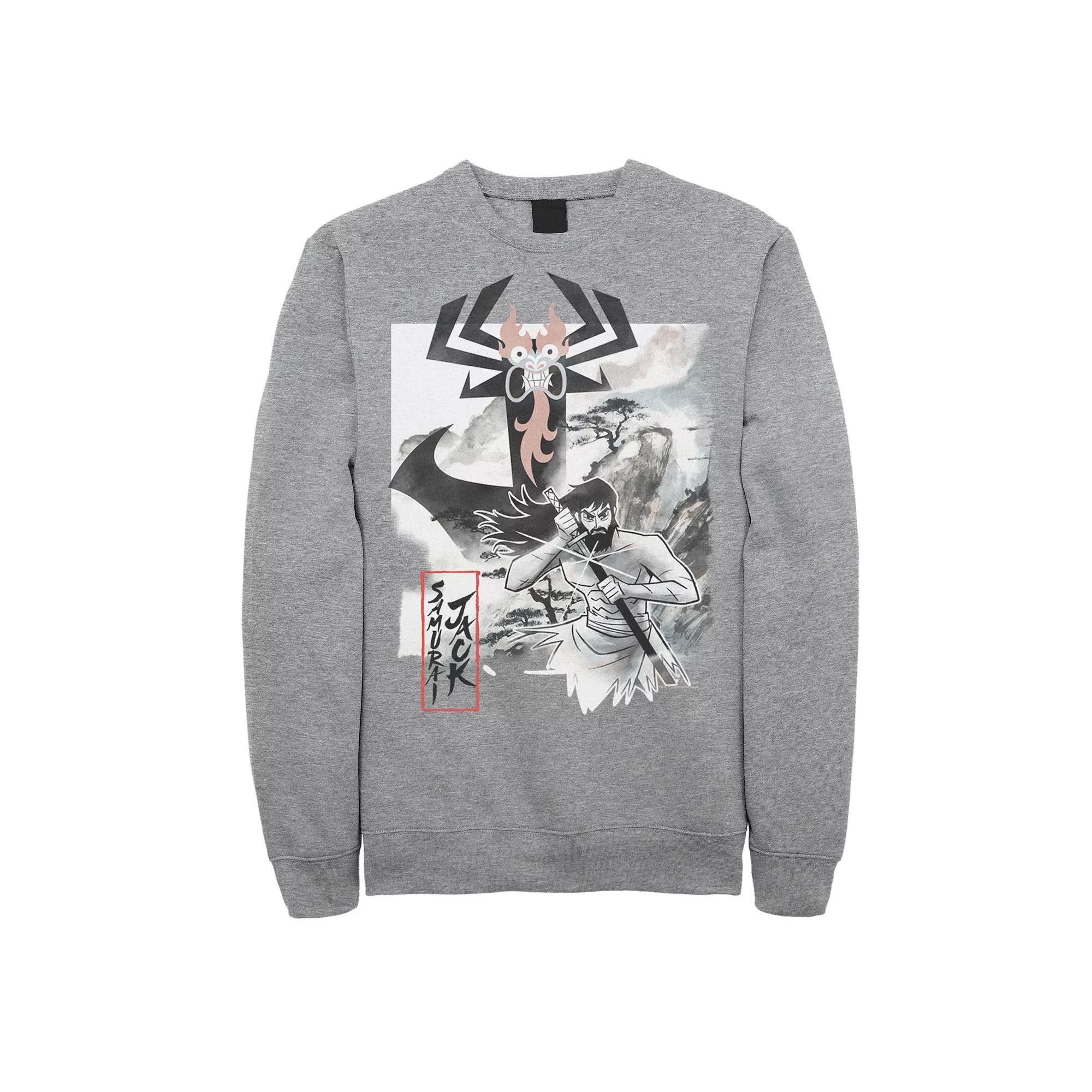 Men's Cartoon Network Samurai Jack Aku Water Color Paint Sketch Sweatshirt,  Product Image