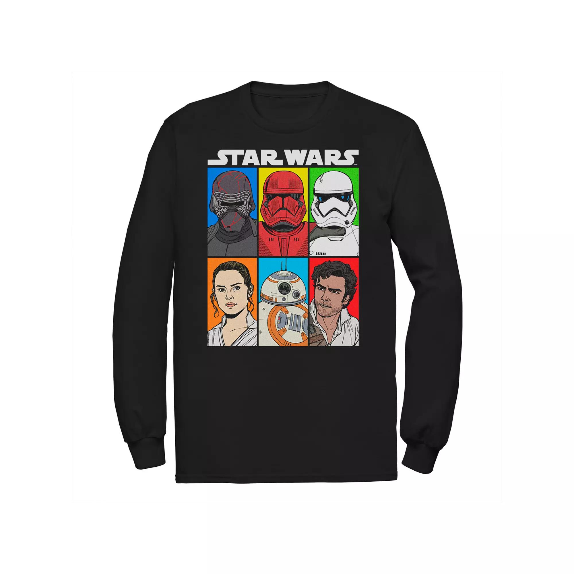 Men's Star Wars The Rise of Skywalker Character Grid Long Sleeve Graphic Tee,  Product Image