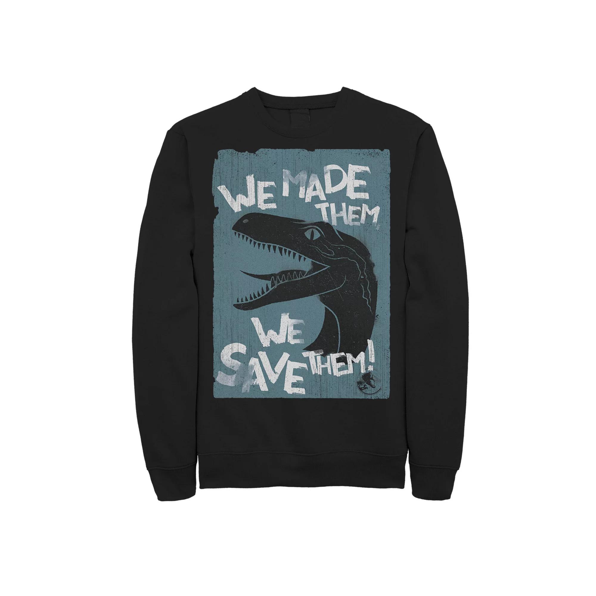 Mens Jurassic World Two We Made Them We Save Them Sweatshirt Product Image