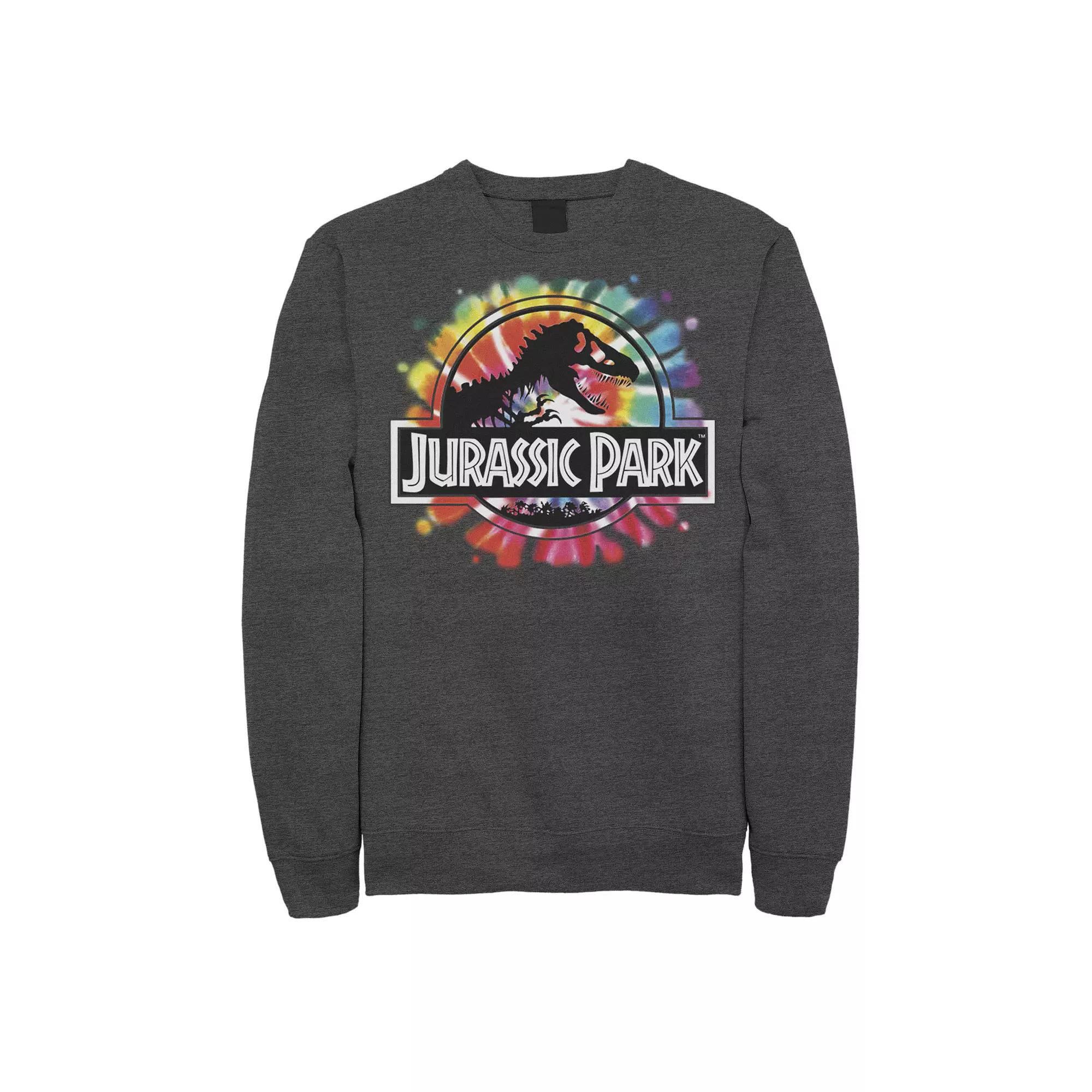 Men's Jurassic Park Classic Logo Tie Dye Fleece Pullover,  Product Image