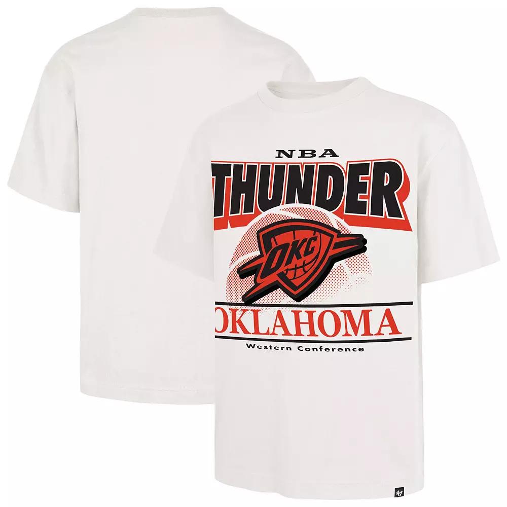 Men's '47 White Oklahoma City Thunder City Edition Shifty Foundation T-Shirt,  Product Image