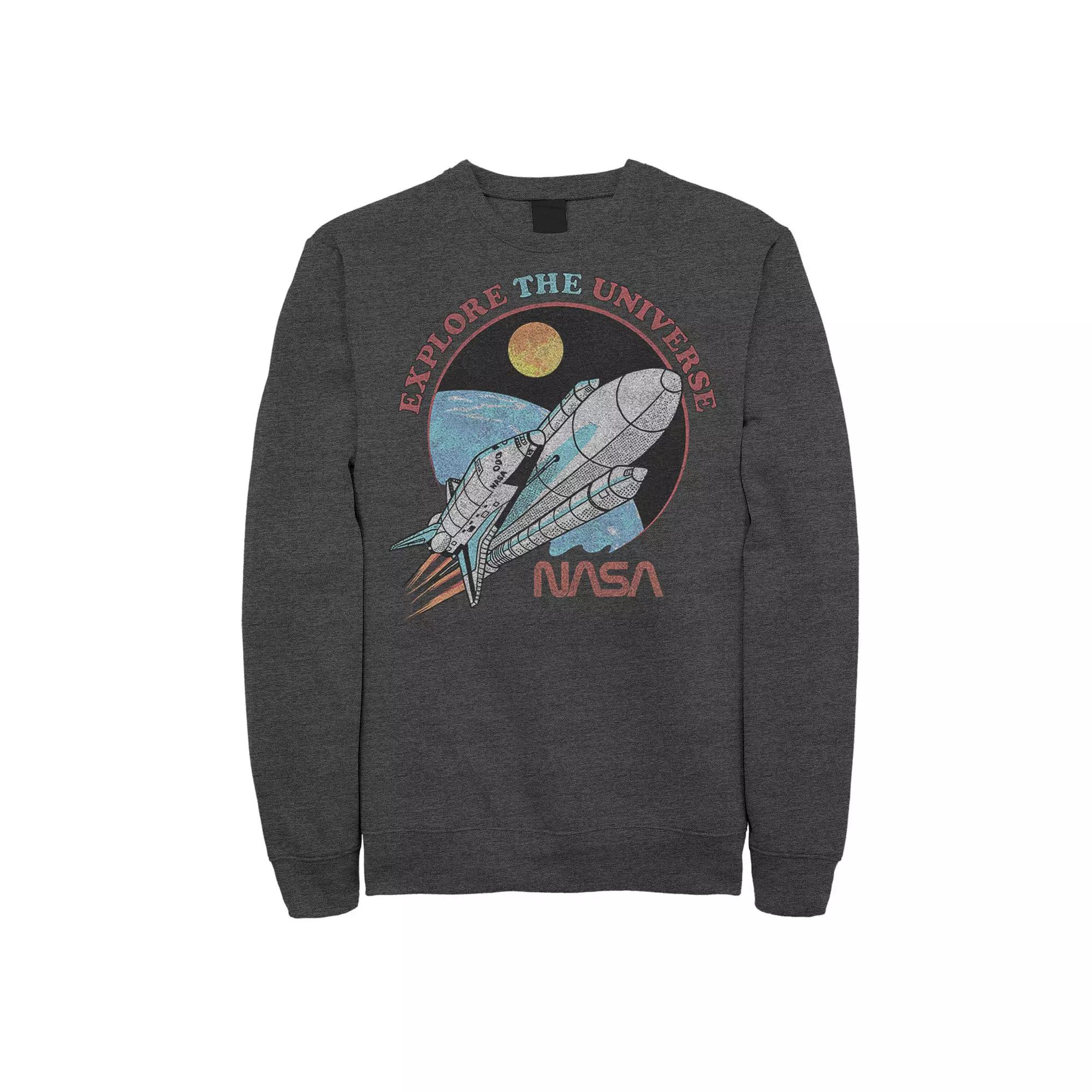 Men's NASA Explore The Universe Circle Portrait Sweatshirt,  Product Image