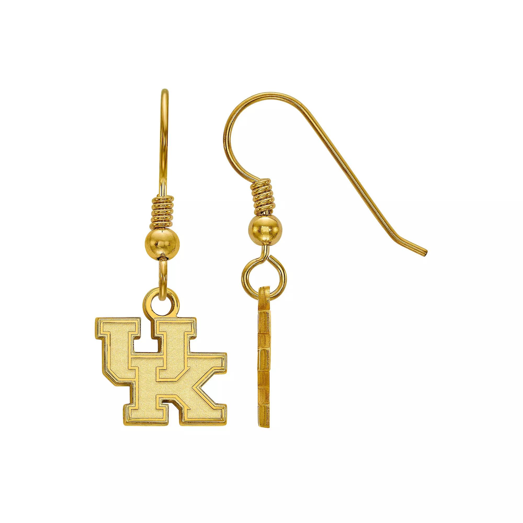 LogoArt 14k Gold over Silver Kentucky Wildcats Drop Earrings, Women's, Size: 30MM, Gold Tone Product Image