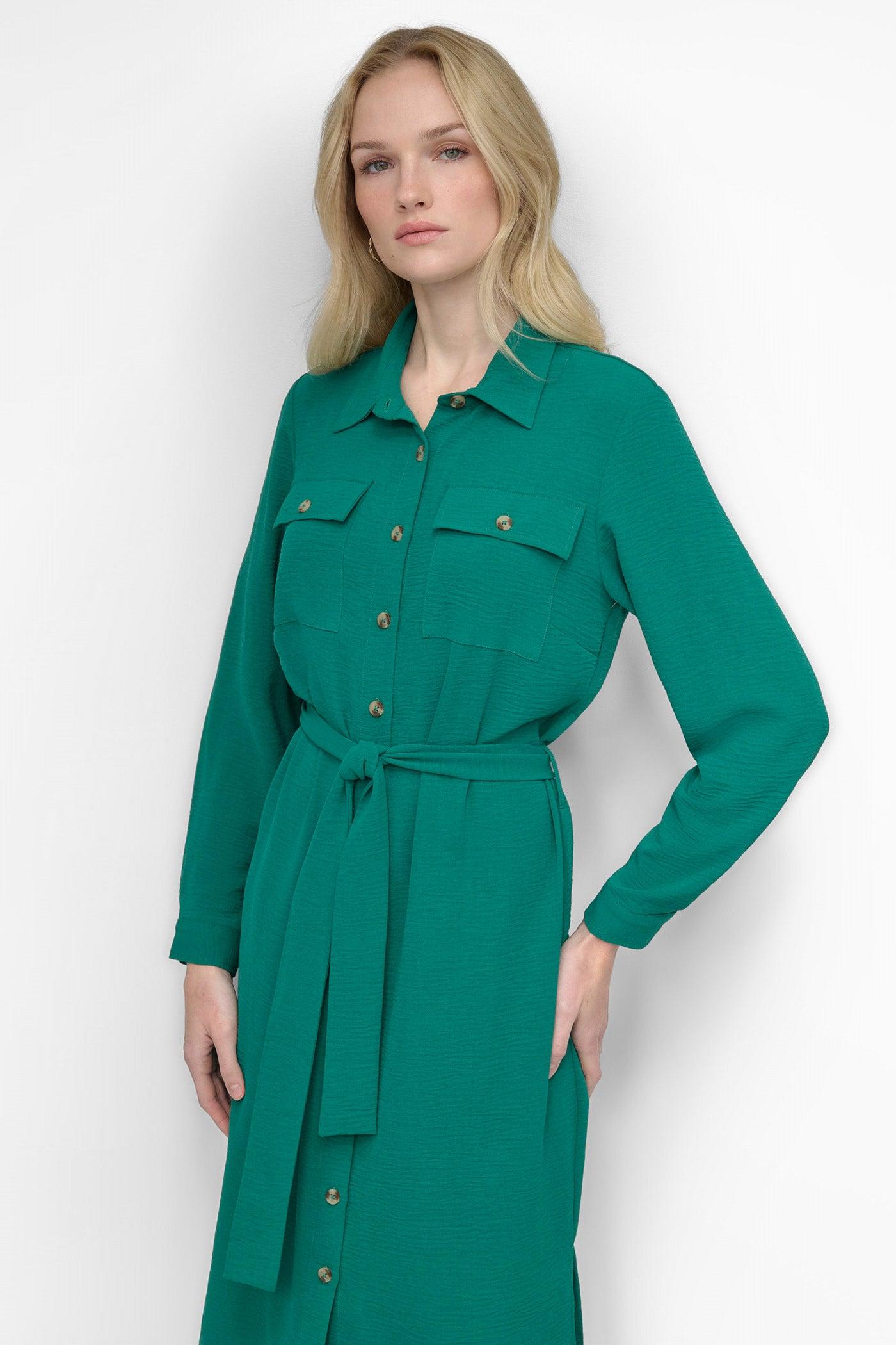 COLLARED BUTTON DRESS Product Image