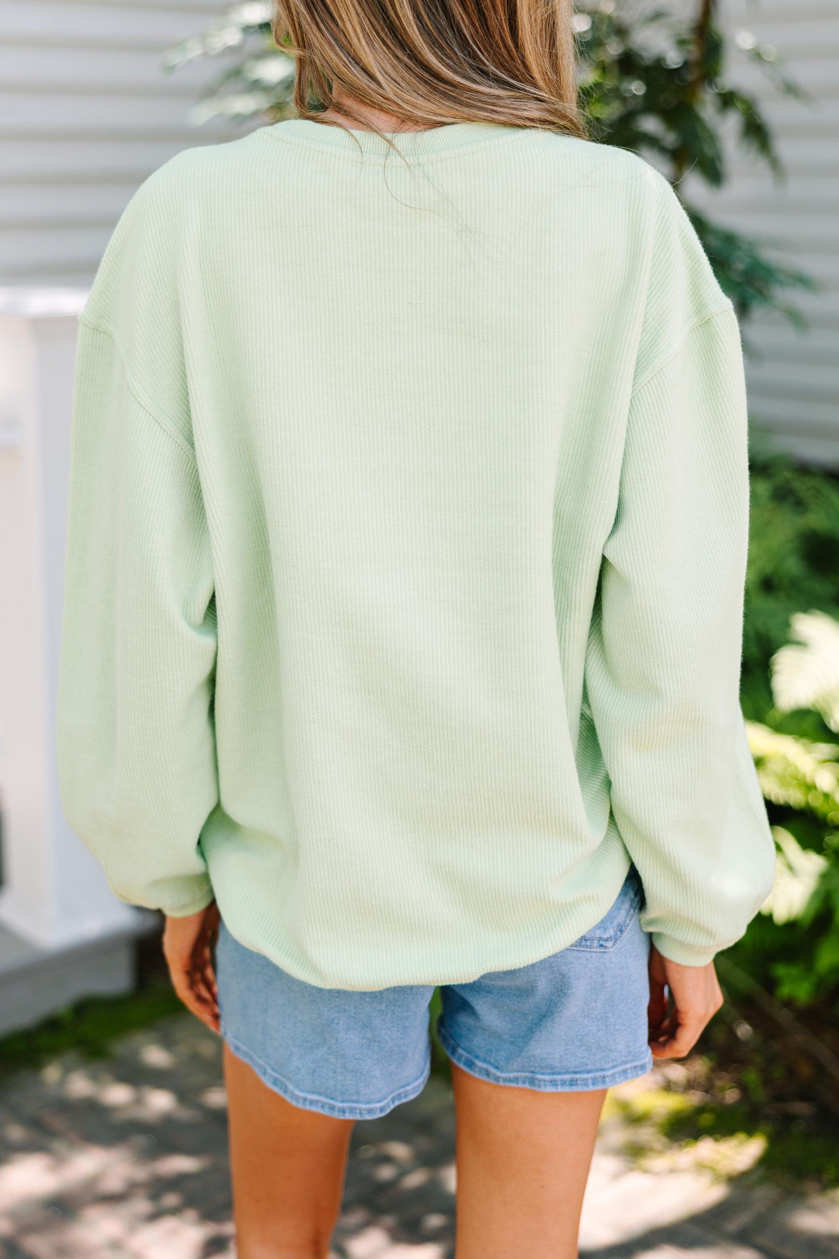 Get Together Melon Green Corded Sweatshirt Female Product Image