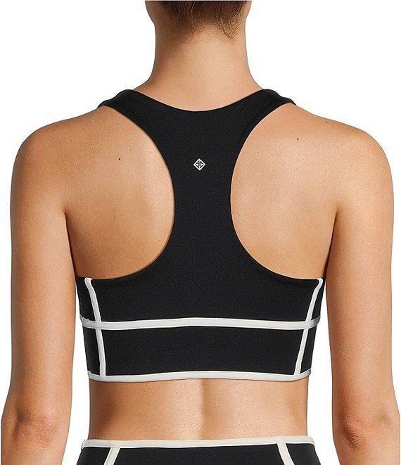 Antonio Melani Active Action Long Line Medium Impact Contrast Trim Coordinating Sports Bra Product Image