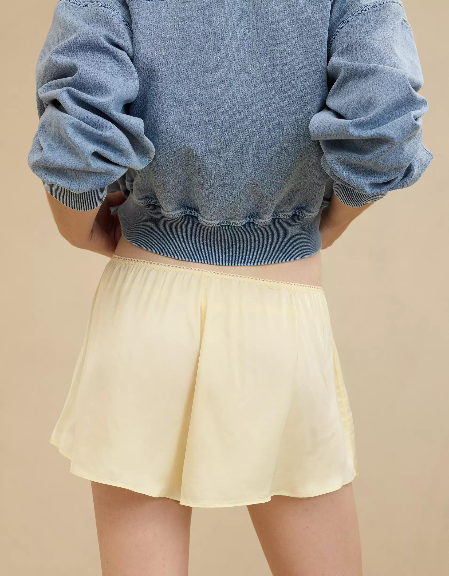 Aerie Off-Duty Satin Flirty Boxer Product Image