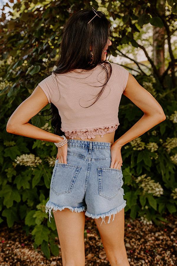 Wharf Crop Top in Blush Product Image