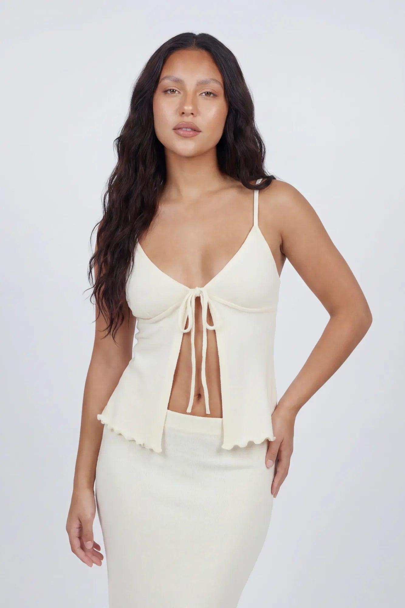 Knit Flyaway Tank & Maxi Skirt Set Female Product Image