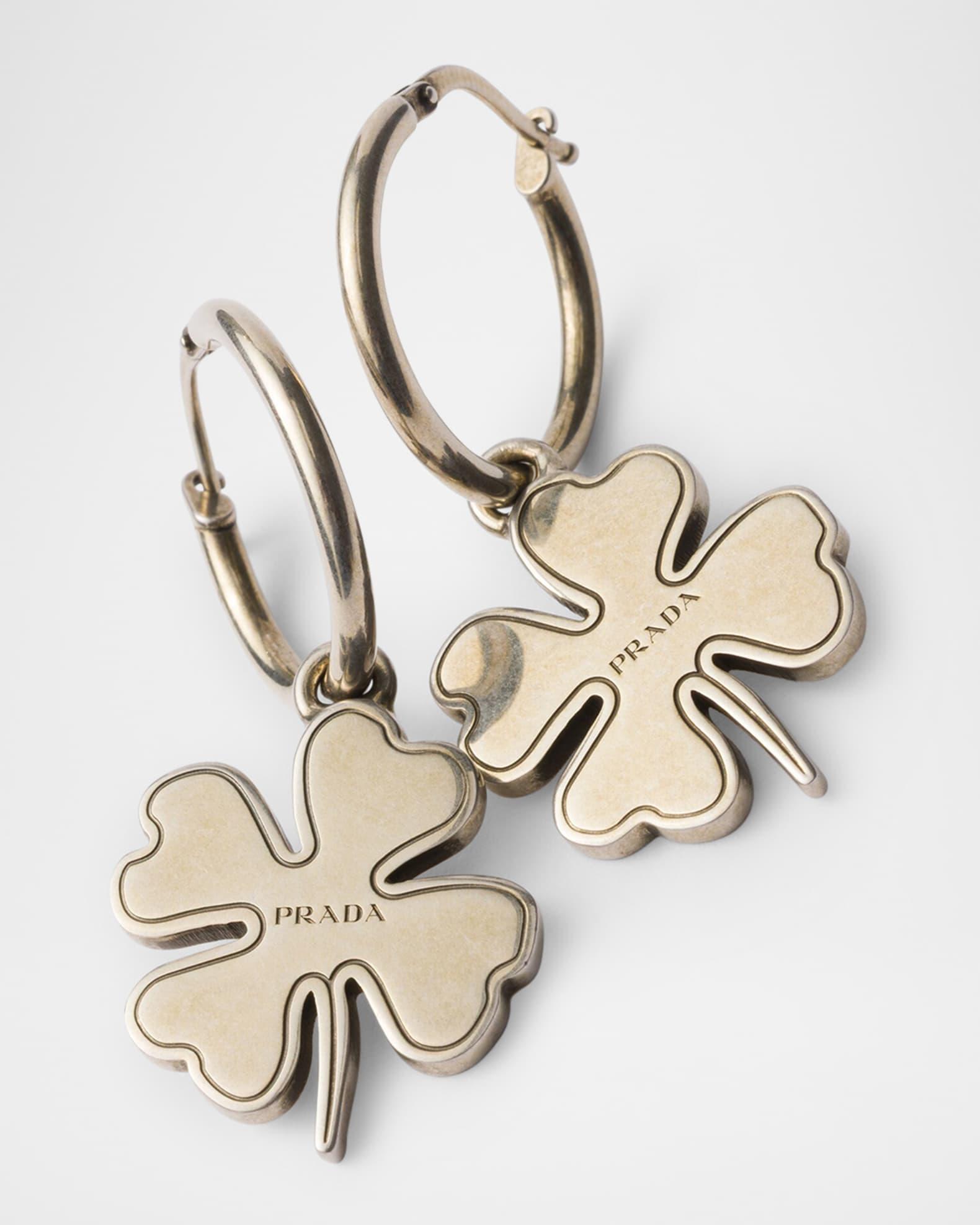 Metal Hoop Earrings with Charms Product Image