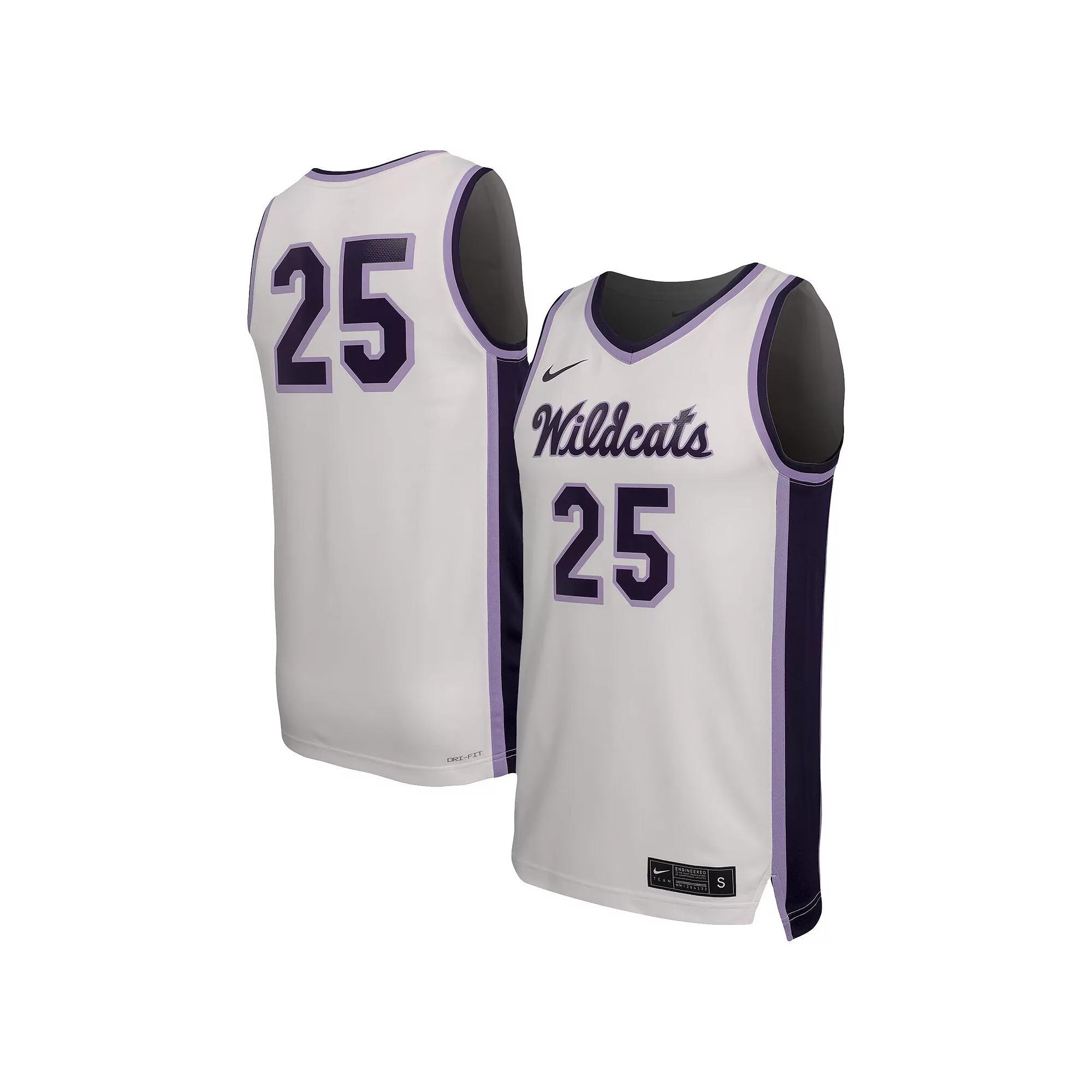 Men's Nike #25 White Kansas State Wildcats Replica Basketball Jersey, Adult Unisex,  Product Image