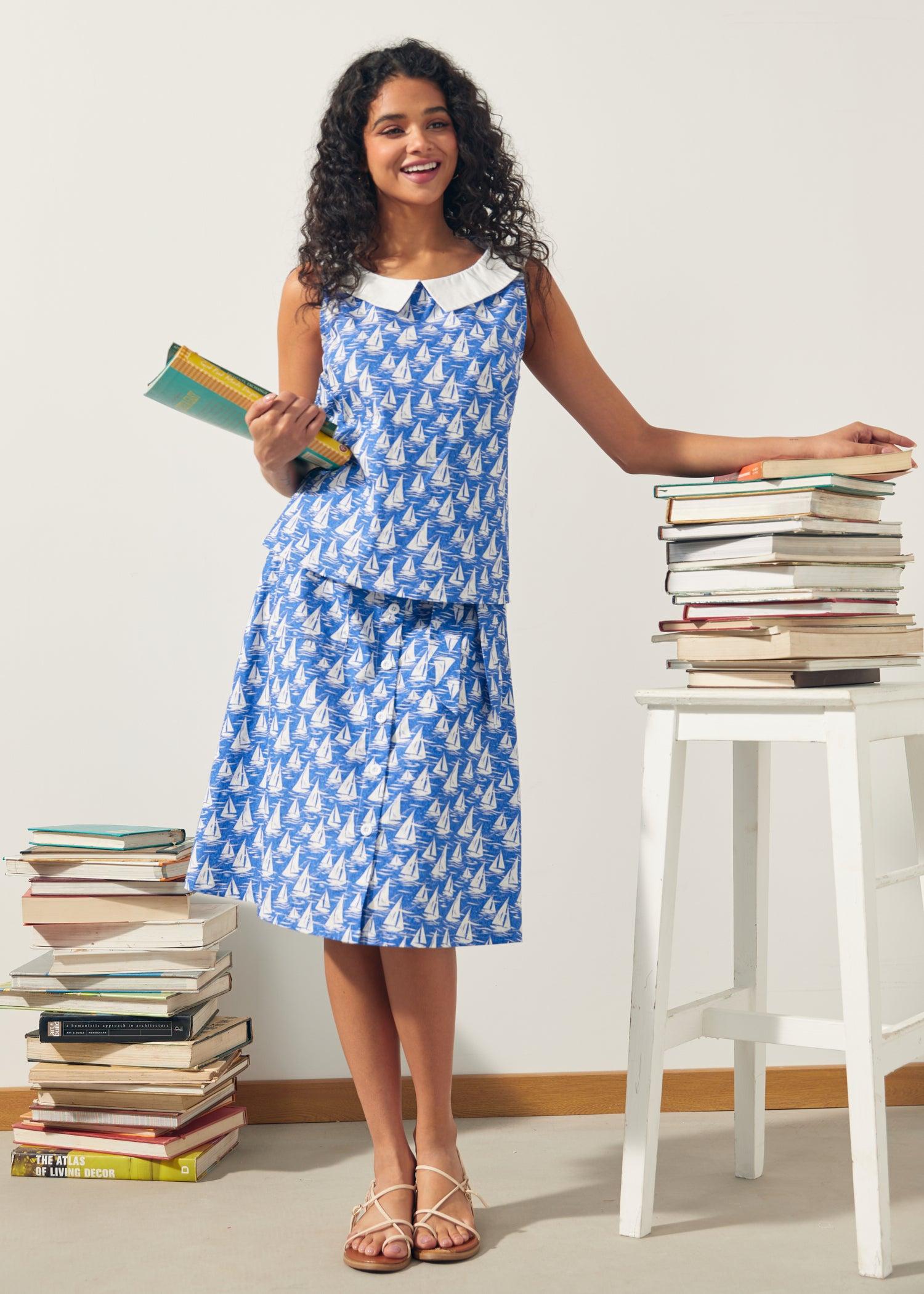 The Class Act Collar Top Product Image