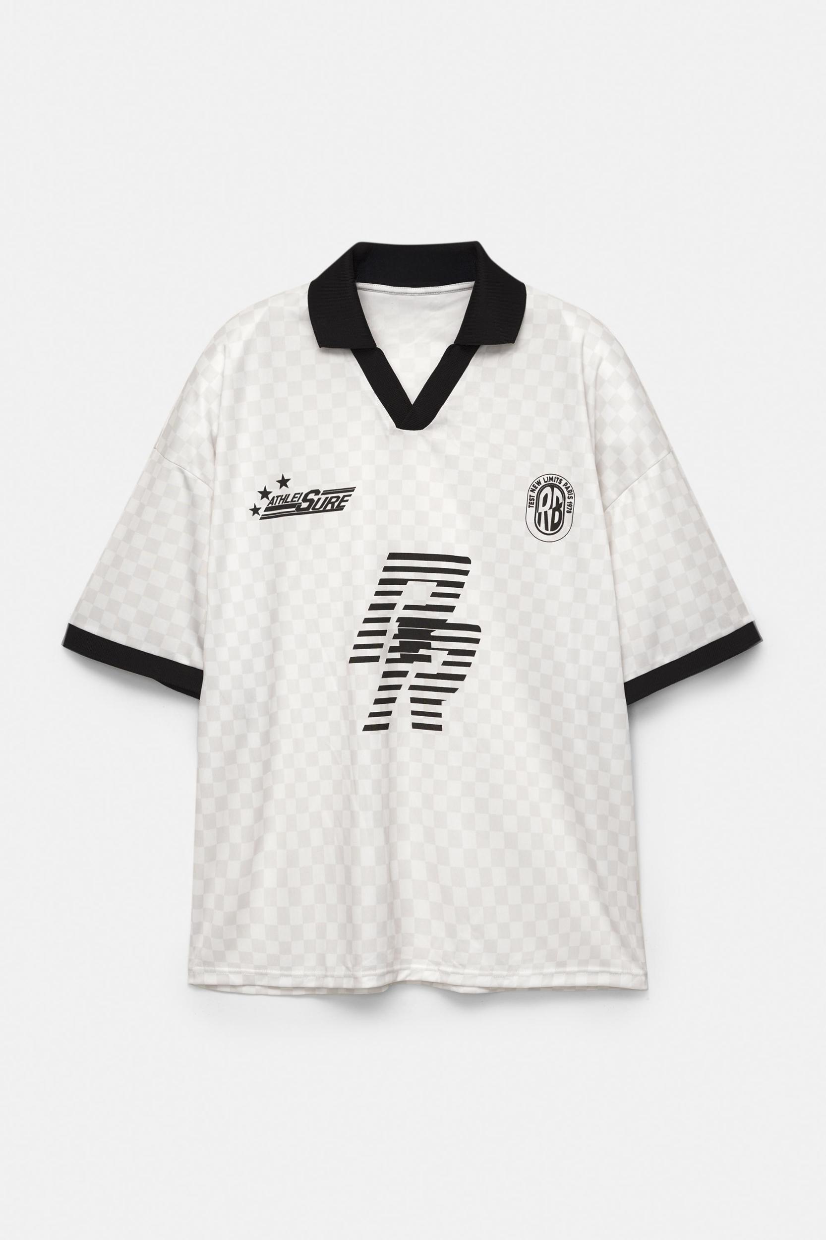 Plaid STWD football T-shirt Product Image