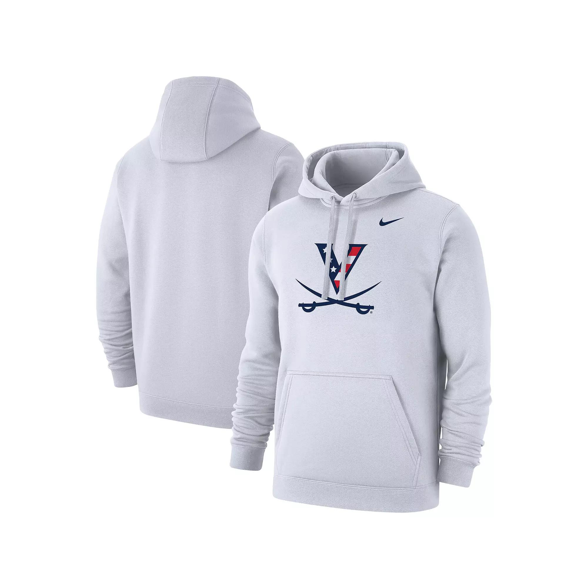 Men's Nike Virginia Cavaliers Red, White & Hoo Club Fleece Pullover Hoodie,  Product Image