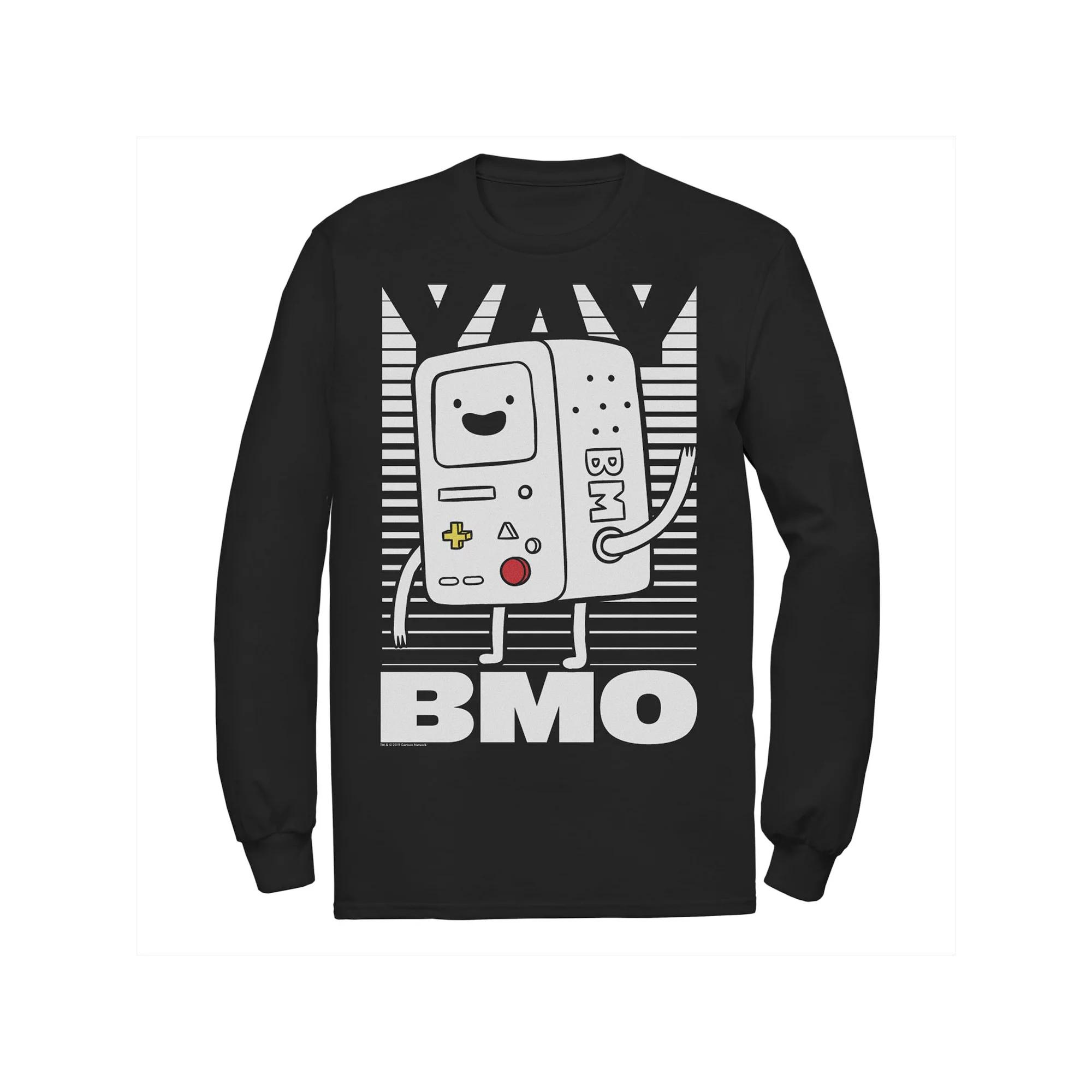Men's Cartoon Network Adventure Time BMO "Yay" Fade Long Sleeve Tee,  Product Image
