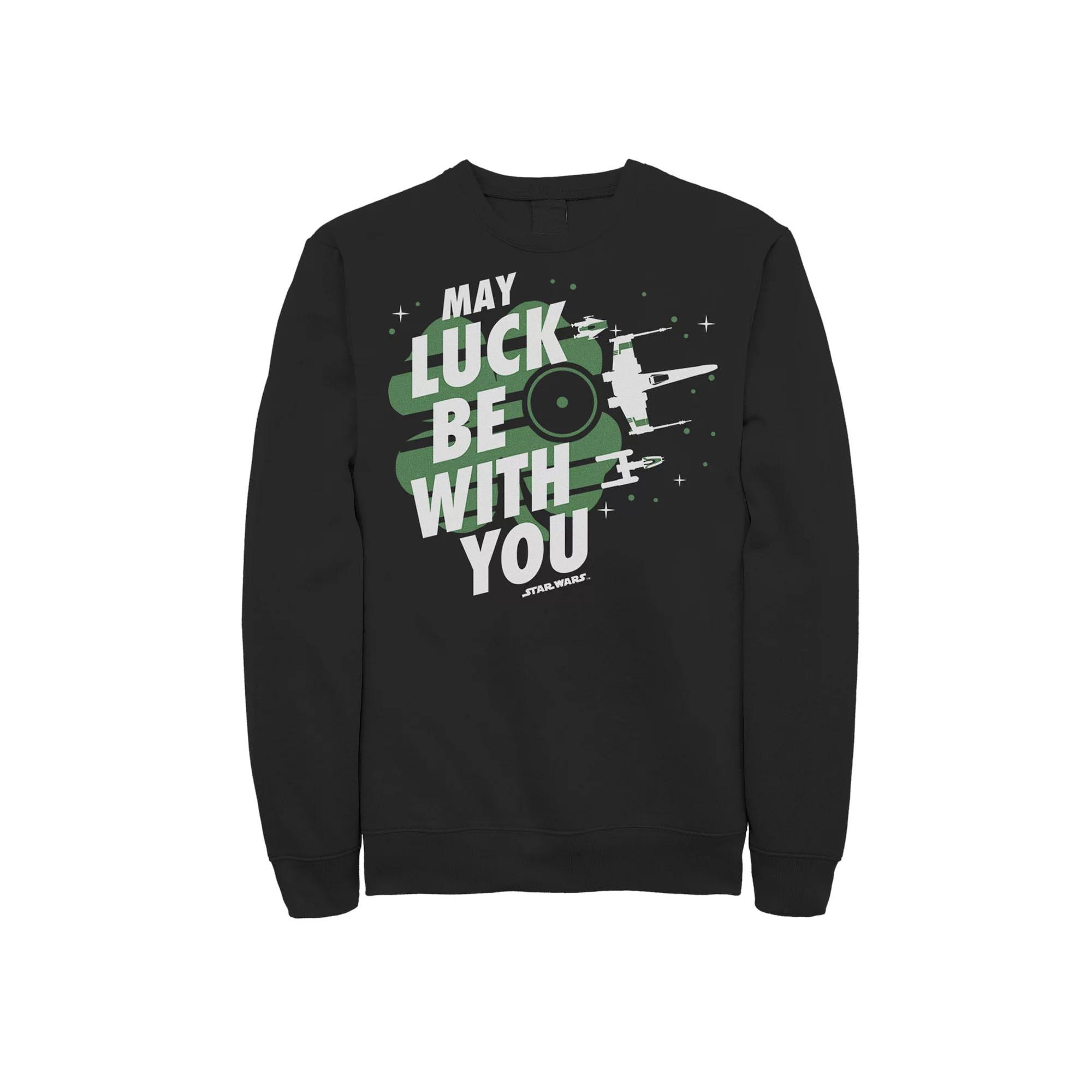 Men's Star Wars May Luck Be With You St. Patty's Sweatshirt,  Product Image