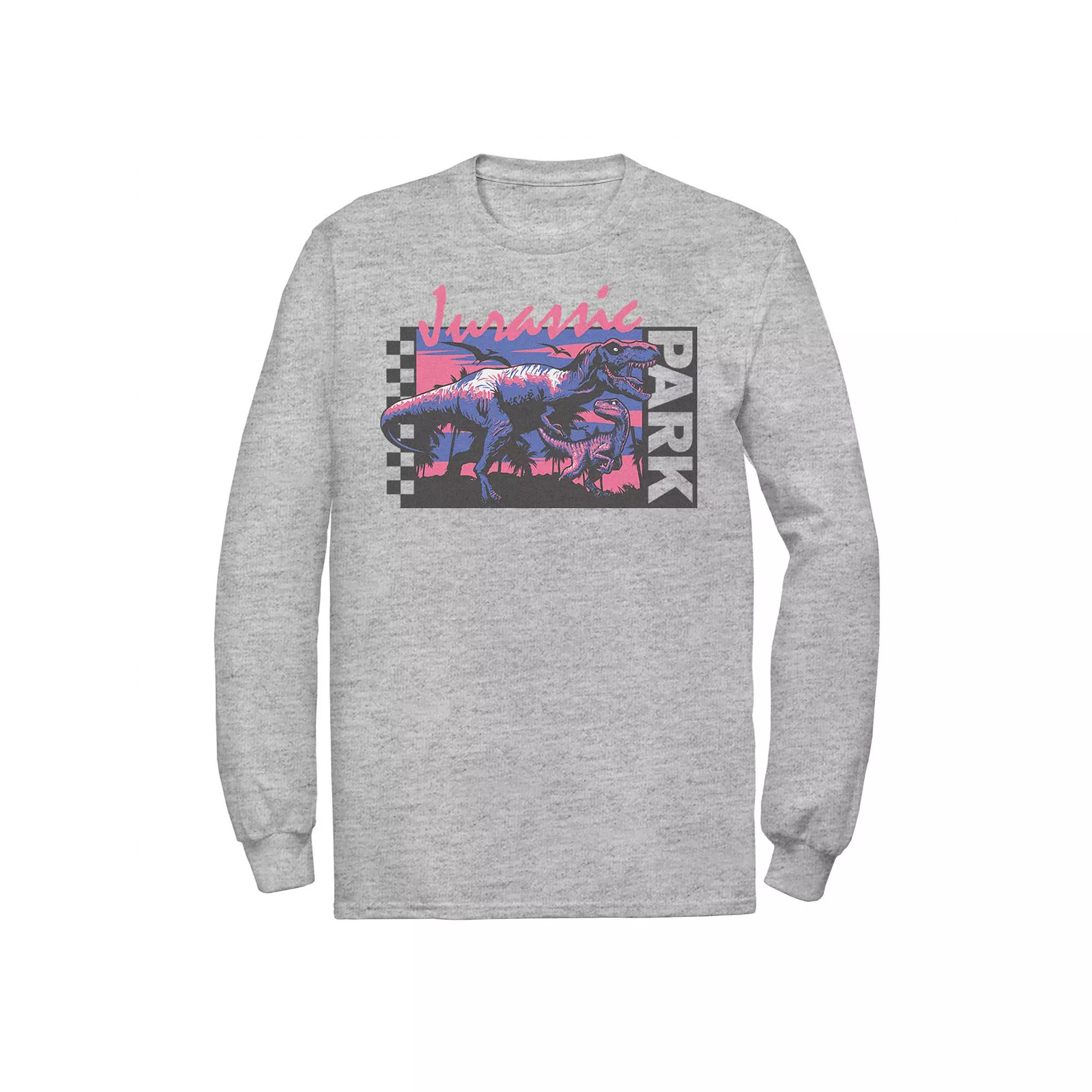 Men's Jurassic Park Checkerboard T-Rex Panel Tee,  Product Image