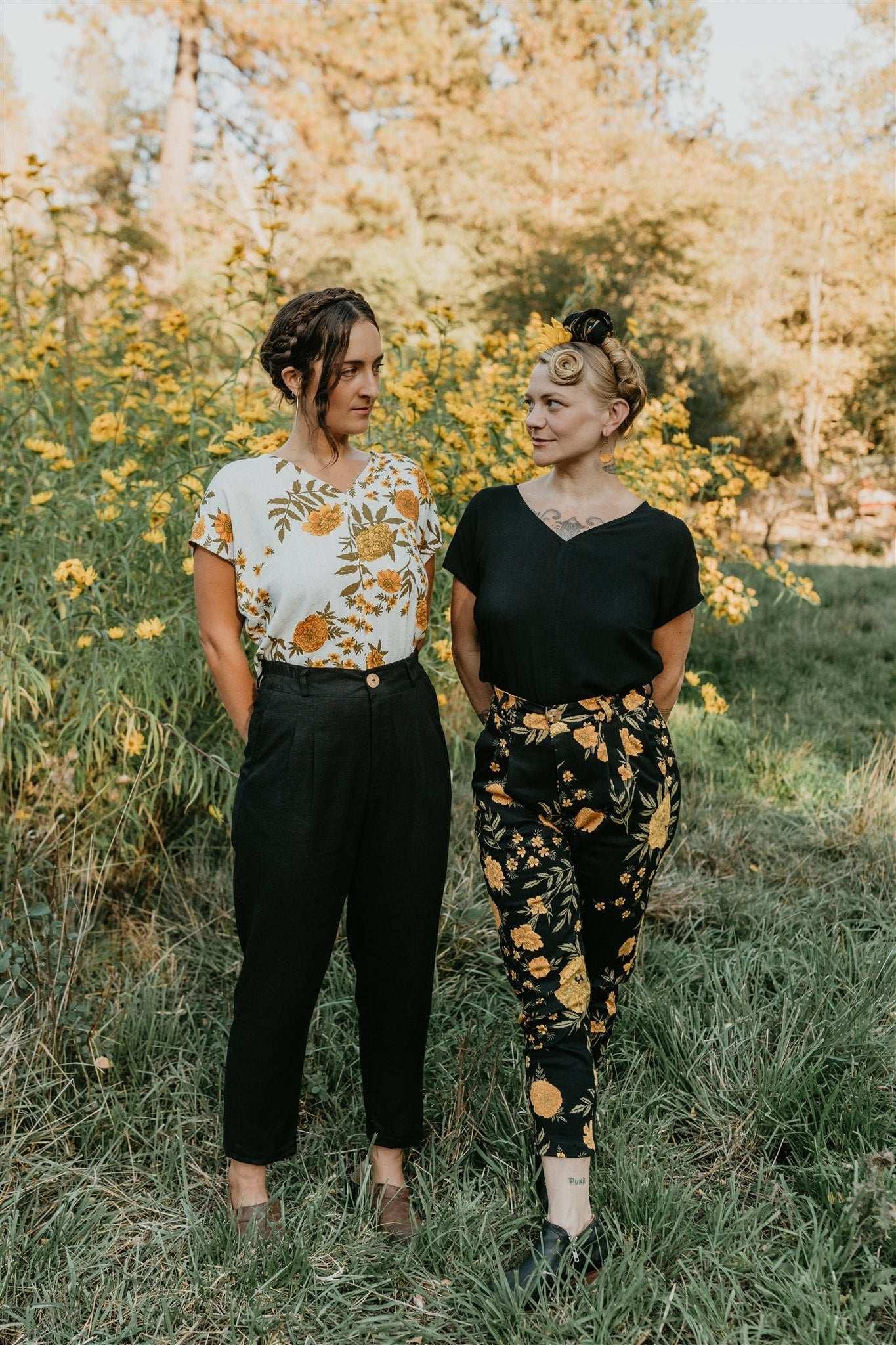 Perfect Pant in Black Marigold Product Image