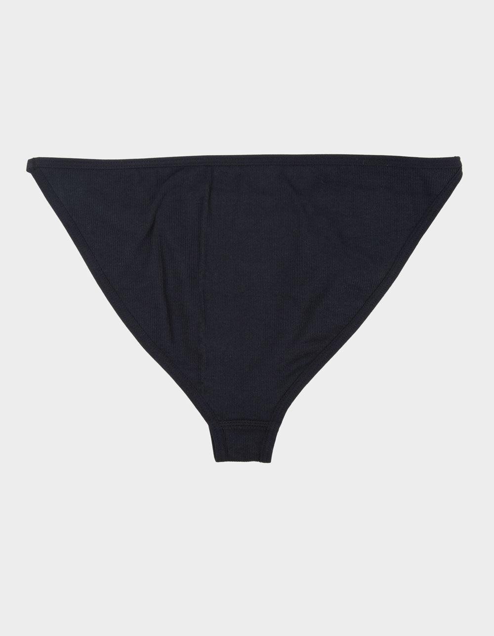 FULL TILT Seamless Rib Cheeky Panties - DK GREEN Product Image