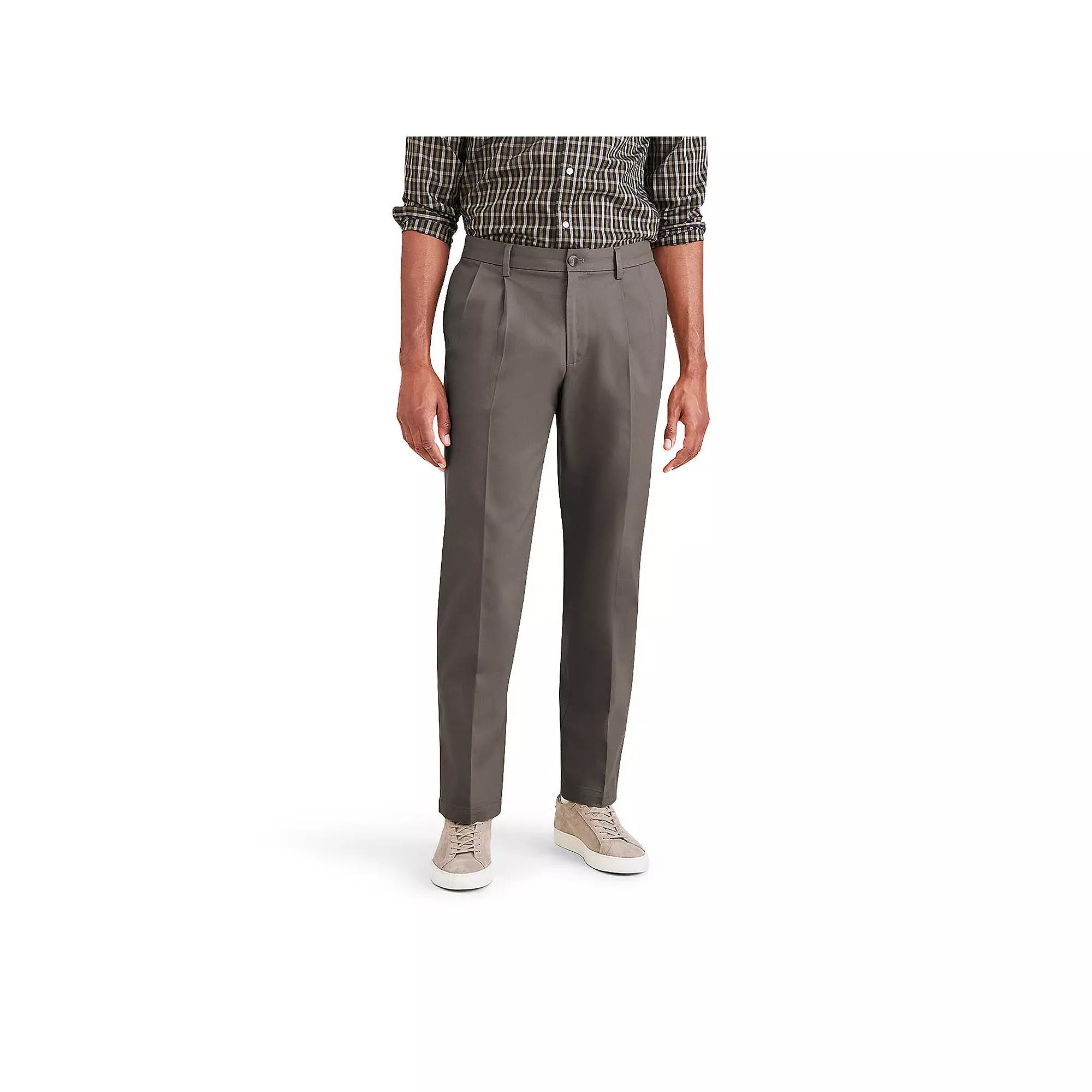 Men's Dockers Signature Iron Free Stain Defender Classic-Fit Khaki Pleated Pants,  Product Image