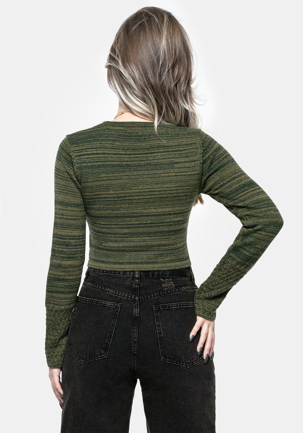 Diastella Floral Embroidered Crop Cardigan Product Image