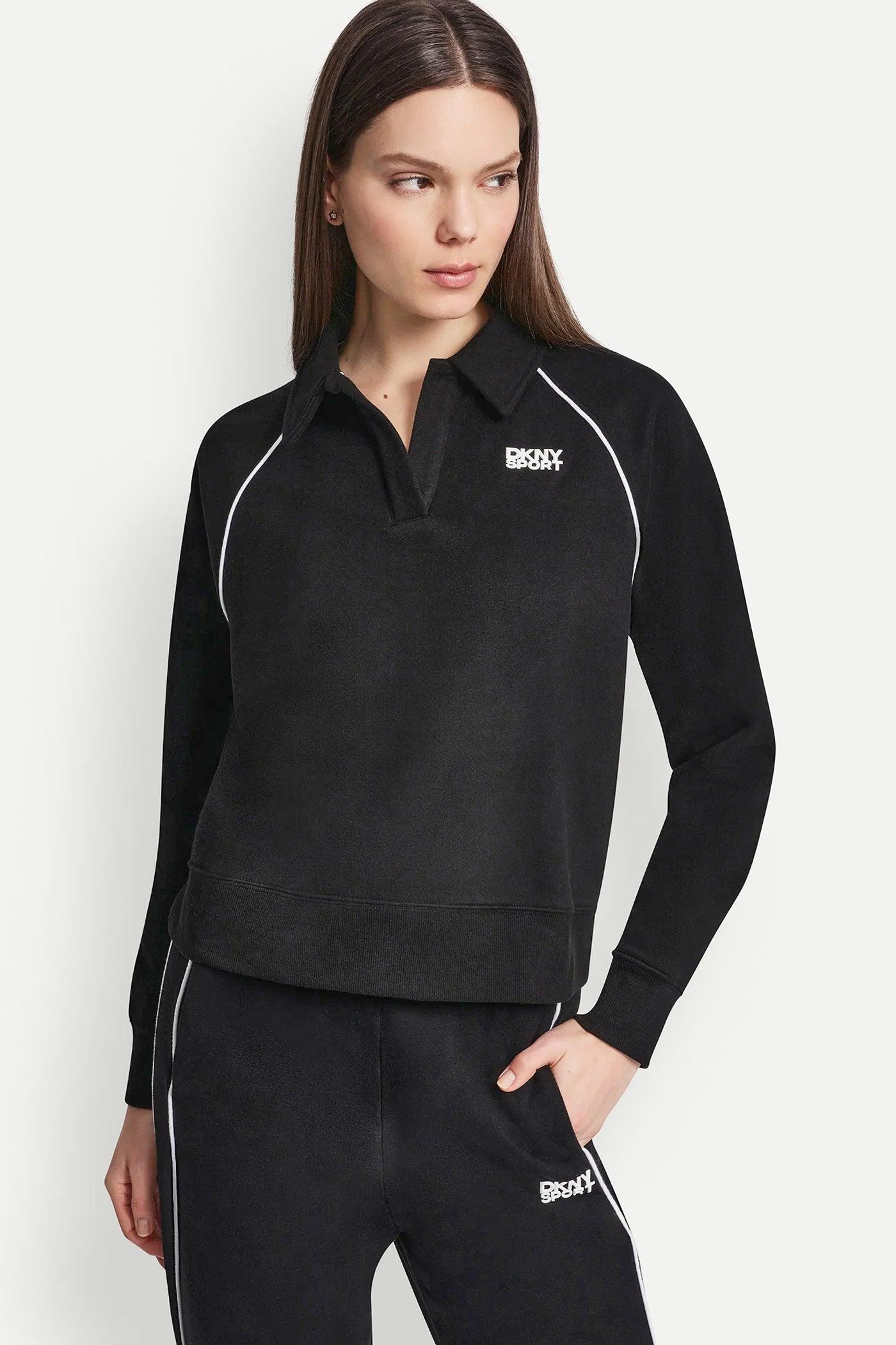 PIPED LOGO POLO SWEATSHIRT Product Image